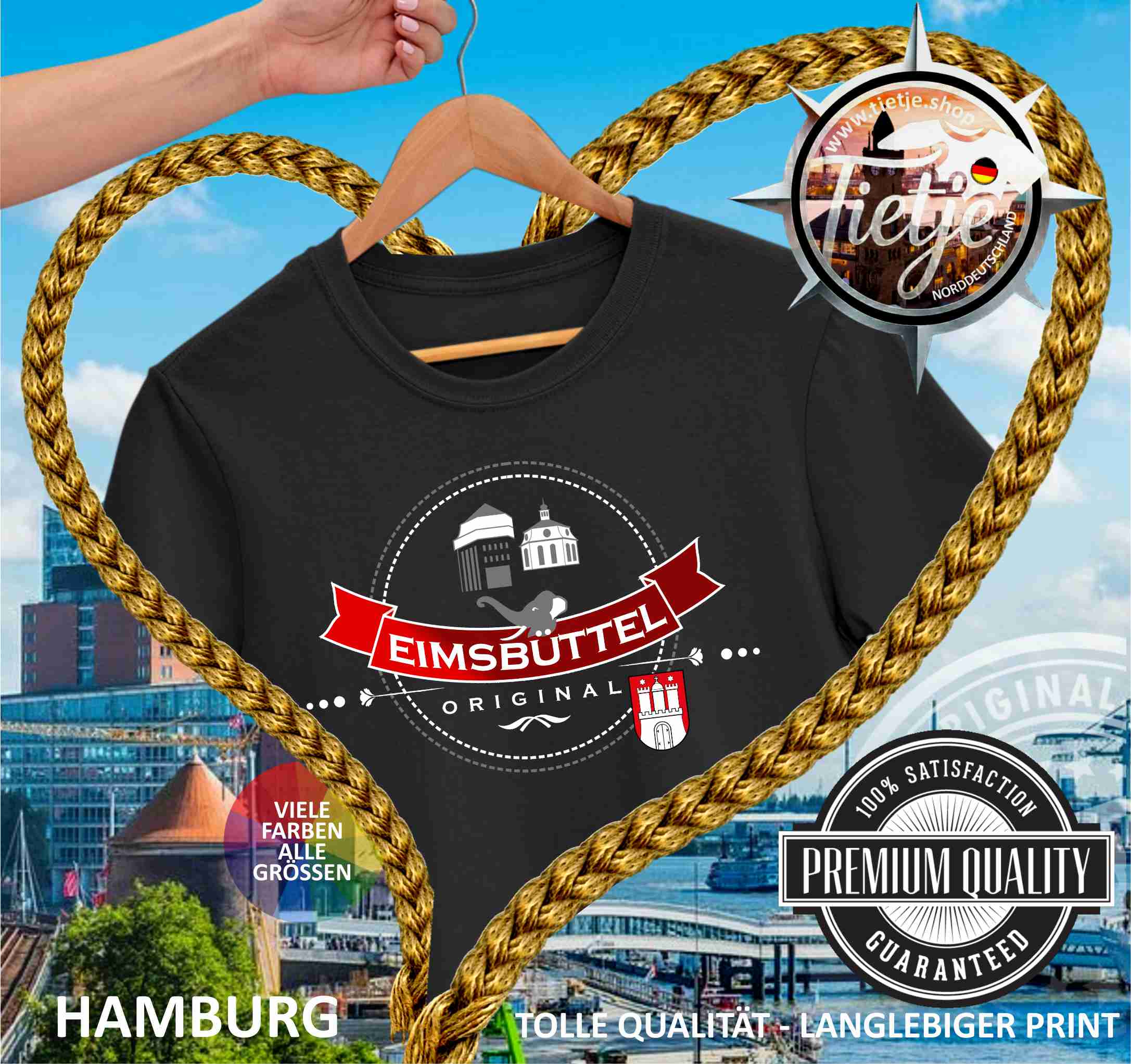HAMBURG - Städte - EIMSBÜTTEL  - Damen Premiumshirt