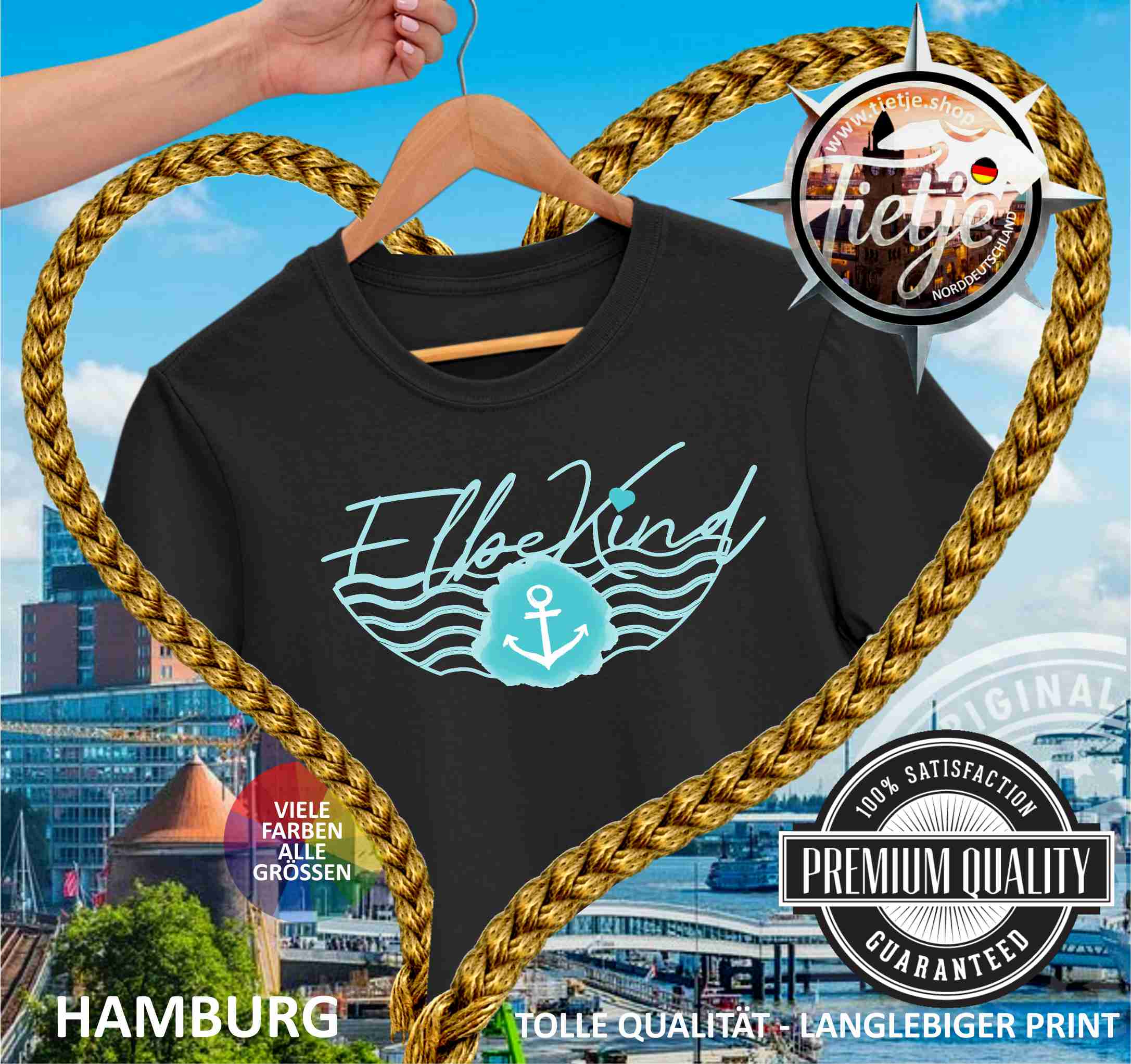 HAMBURG - Elbekind  - Damen Premiumshirt
