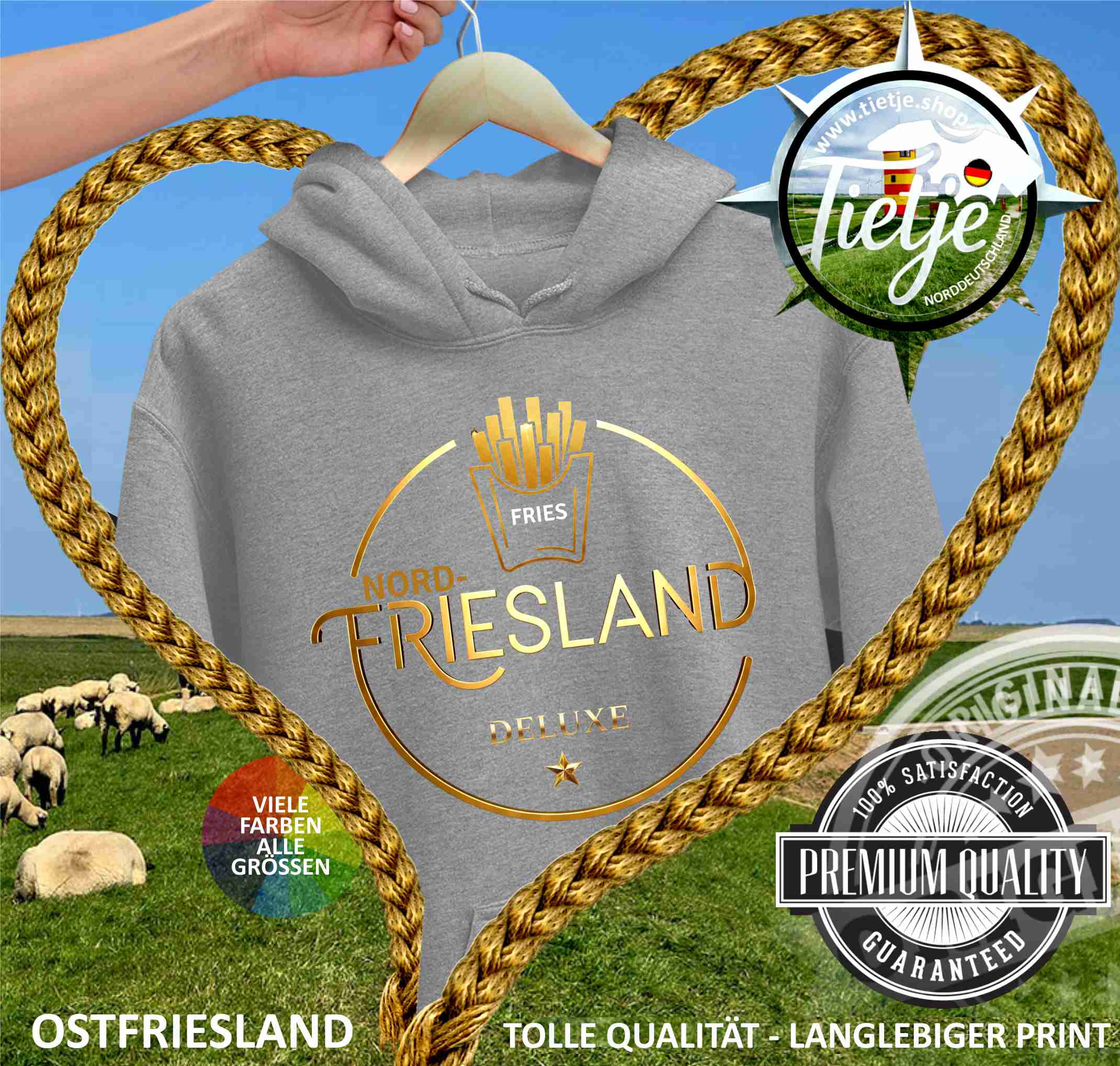 OSTFRIESLAND - FRIESLAND - Nord   - Unisex Kapuzenpullover Hoodie
