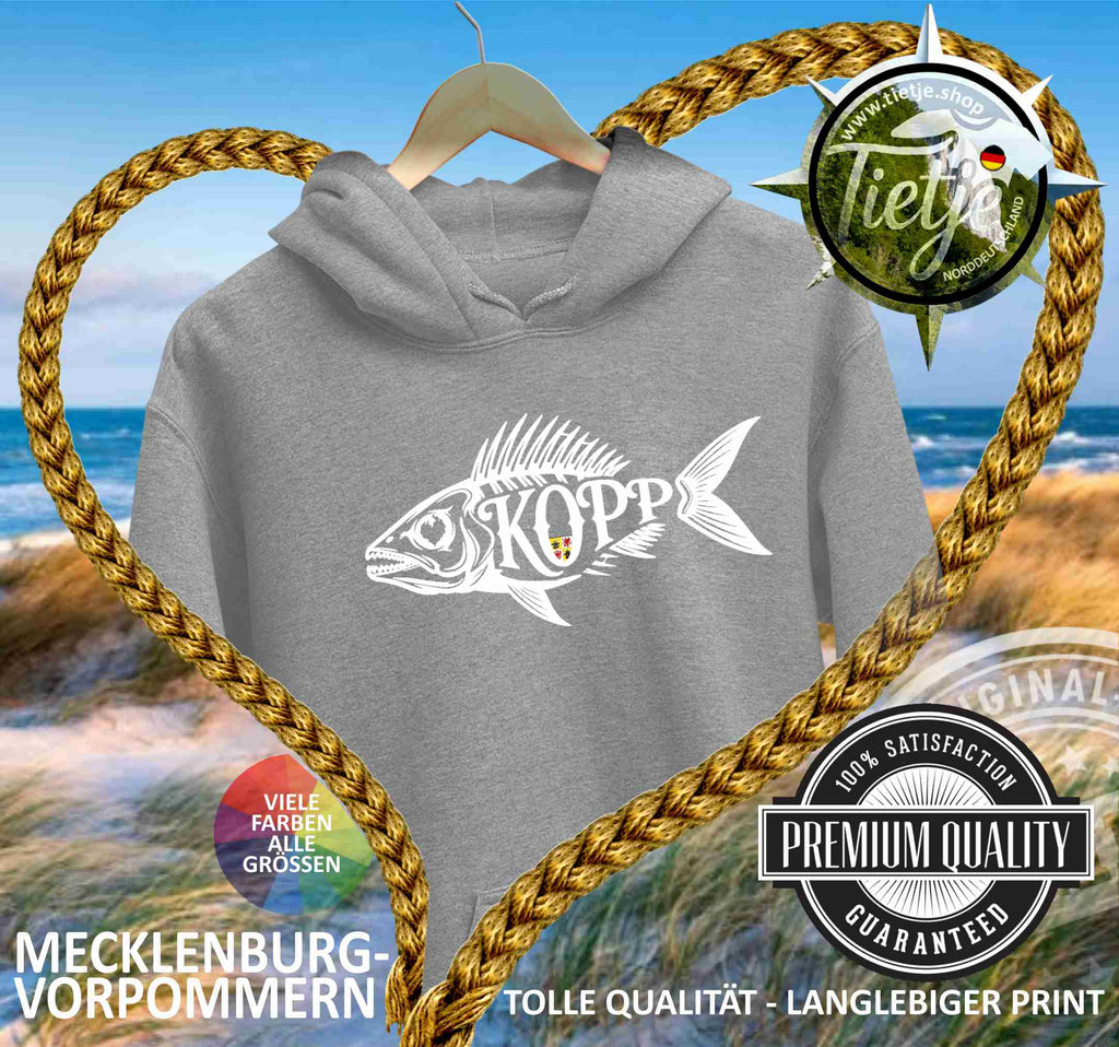 MECKLENBURG-VORPOMMERN - FISCHKOPP schwatt - Unisex Kapuzenpullover Hoodie