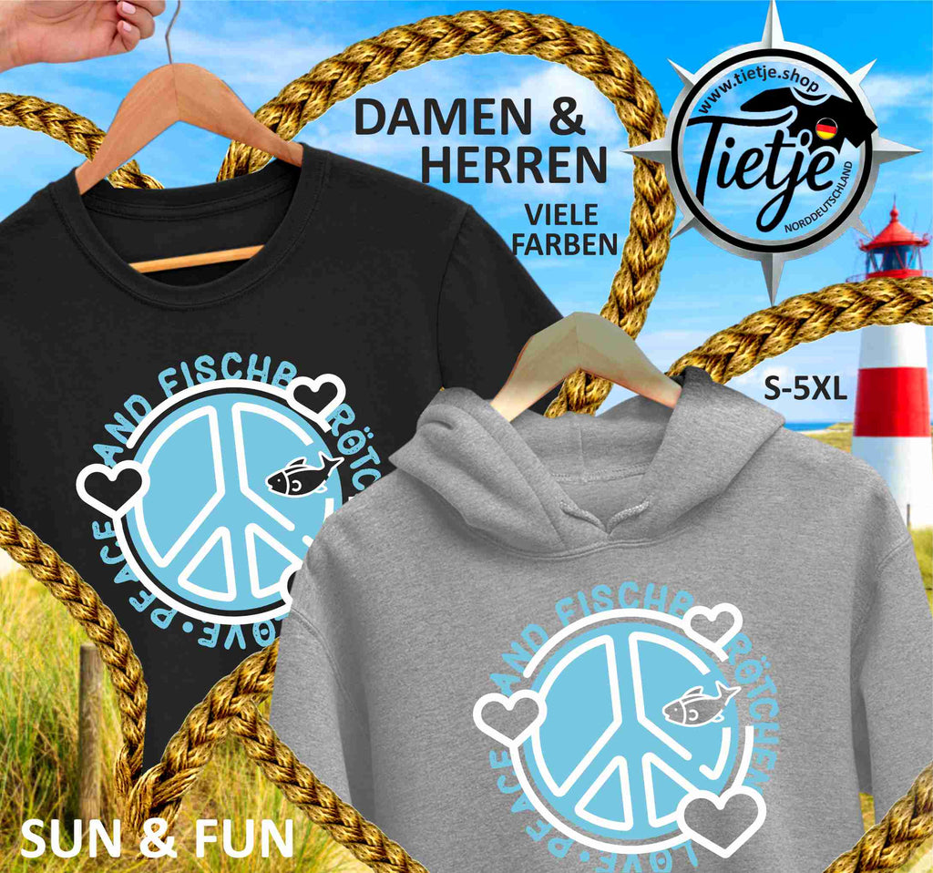 FUN & SUN - LOVE-PEACE & FISCHBRÖTCHEN  - Herren Shirt