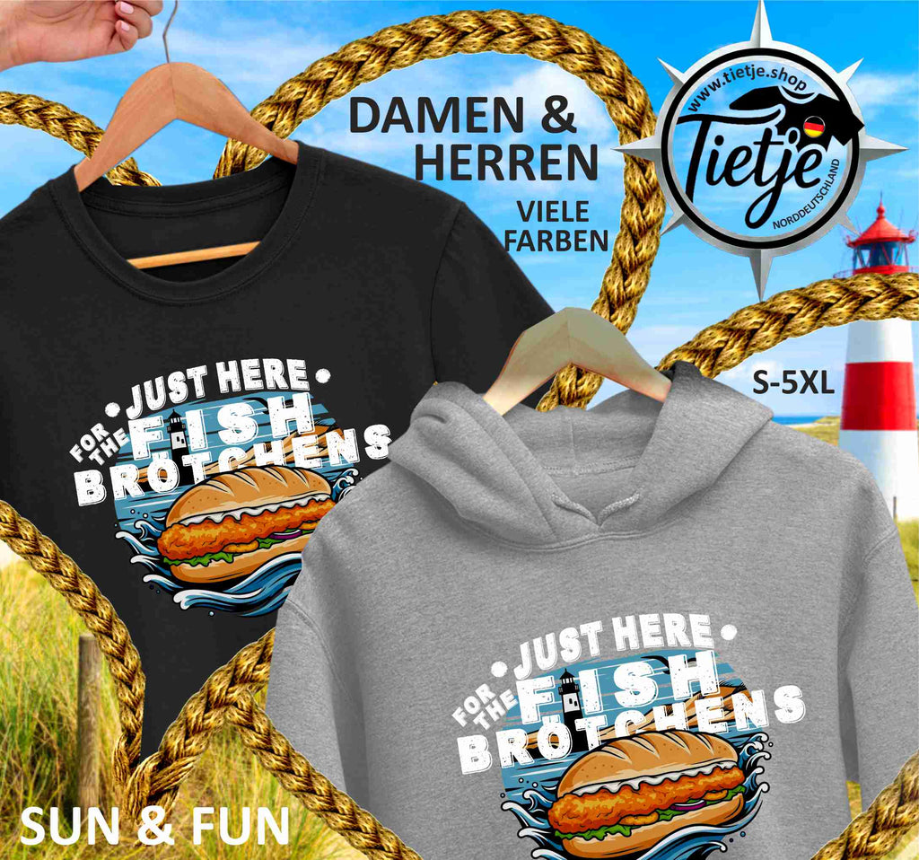 FUN & SUN - just here for the FISHBRÖTCHENS  - Damen Premiumshirt