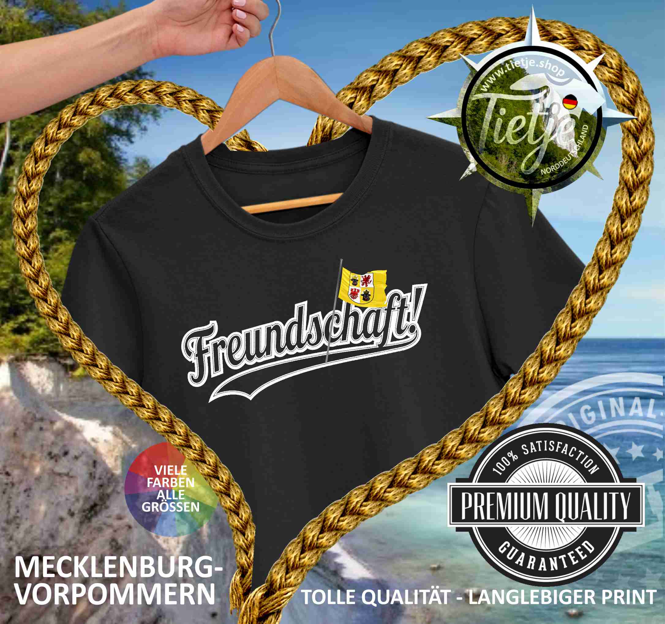 MECKLENBURG-VORPOMMERN - FREUNDSCHAFT  - Damen Premiumshirt