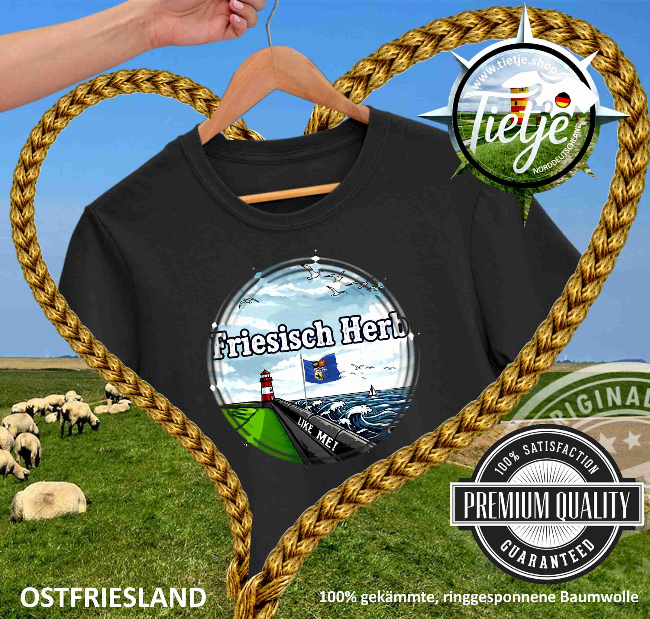 OSTFRIESLAND -  FRIESISCH HERB - like me!  - Herren Shirt