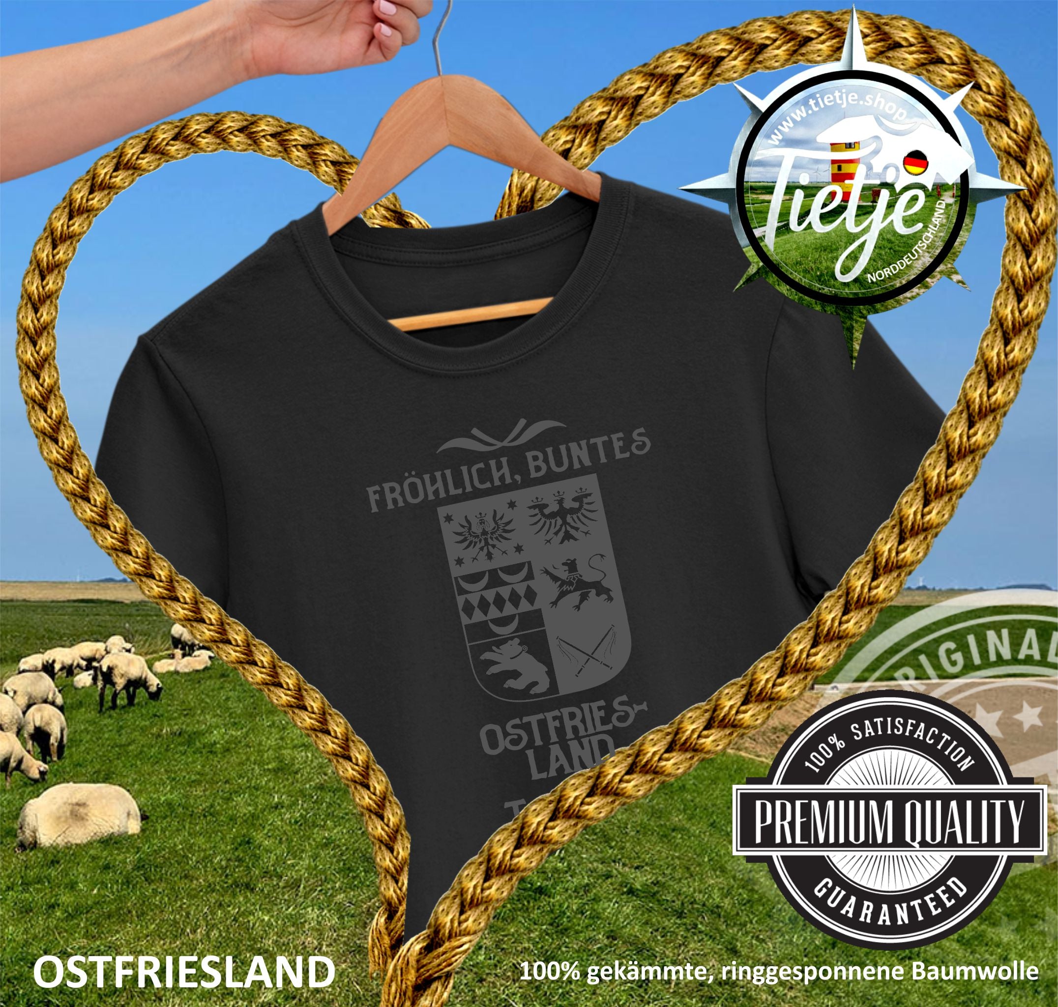 OSTFRIESLAND -  BLACK EDITION  - Herren Shirt