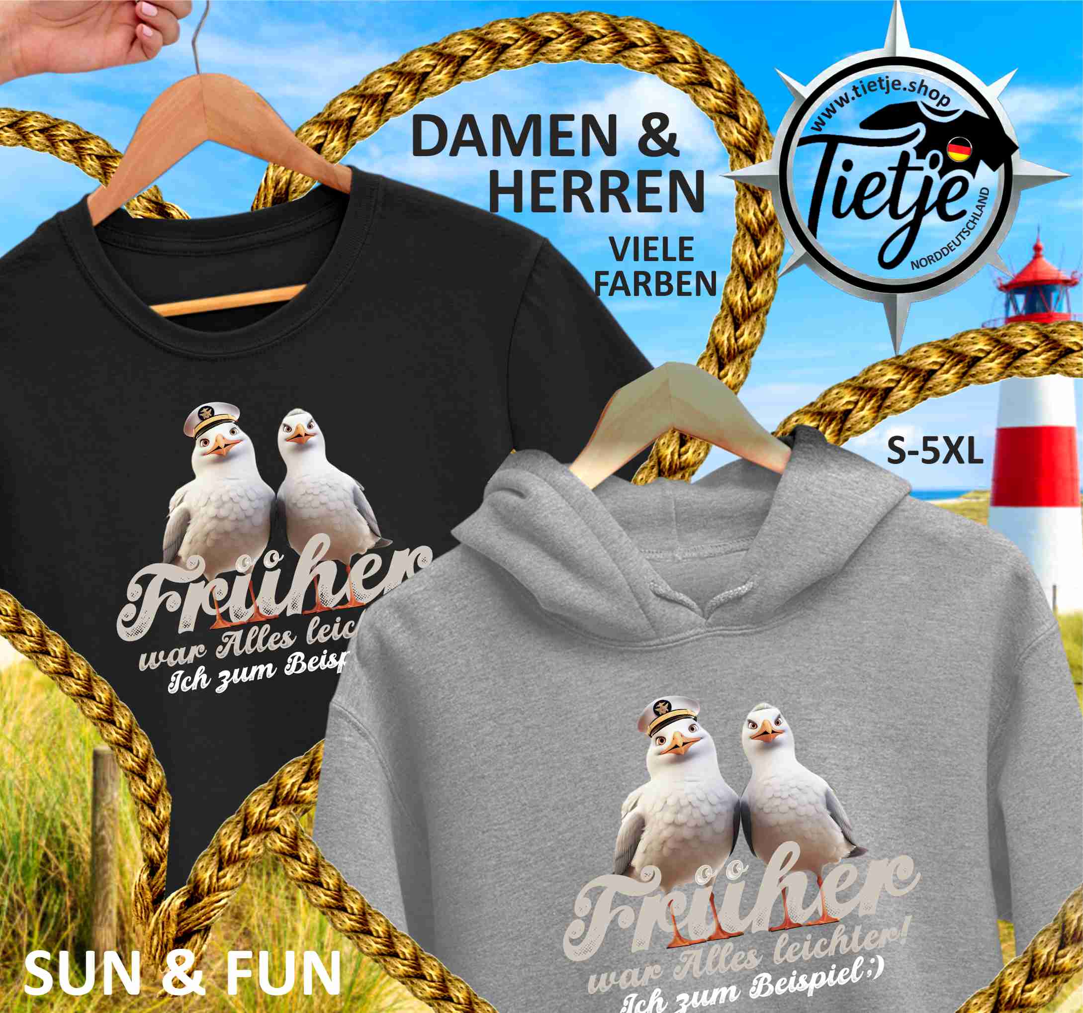 FUN & SUN - FRÜHER WAR ALLES LEICHTER  - Unisex Kapuzenpullover Hoodie