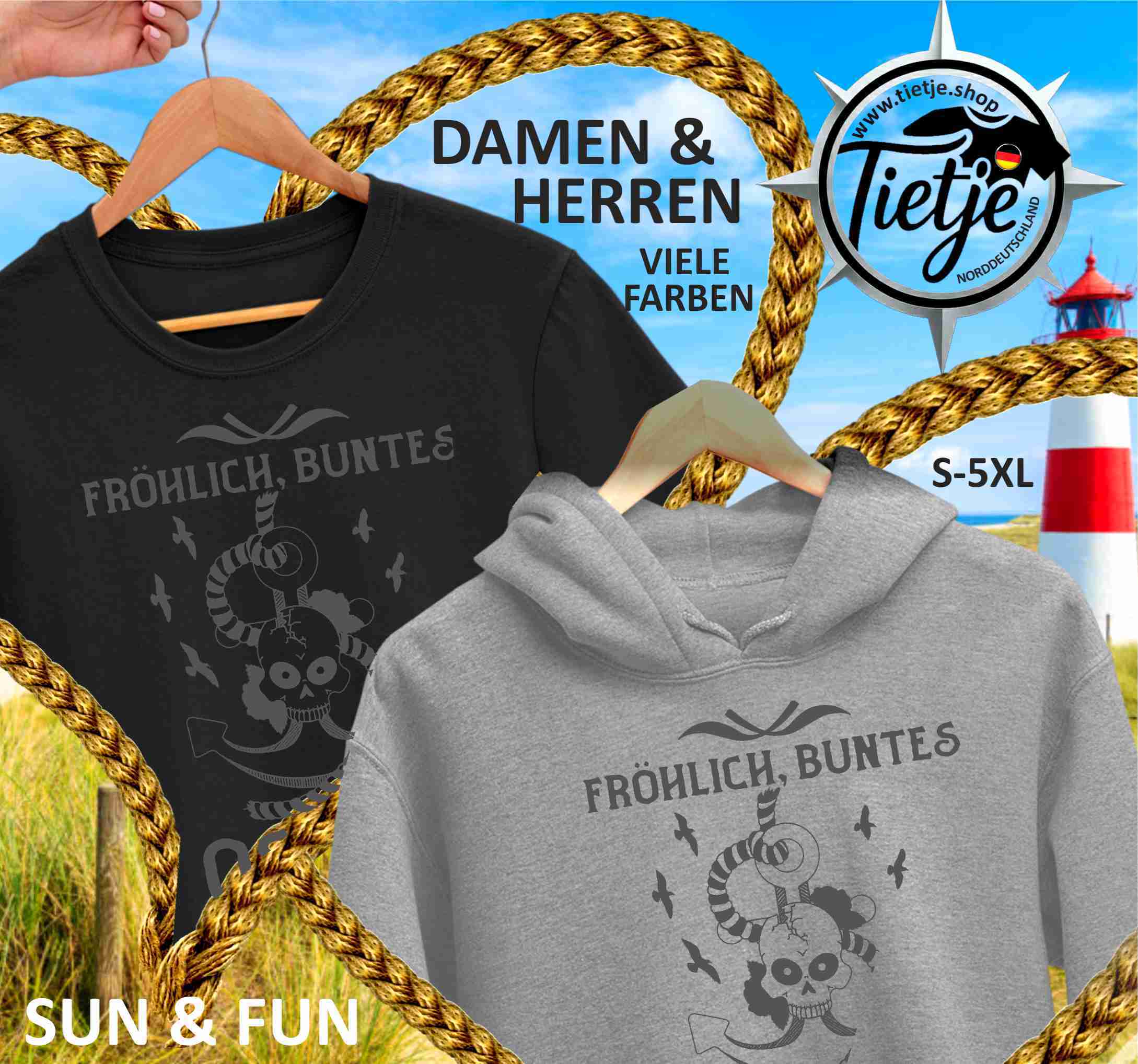 FUN & SUN - OSTSEE BLACK EDITION  - Damen Premiumshirt