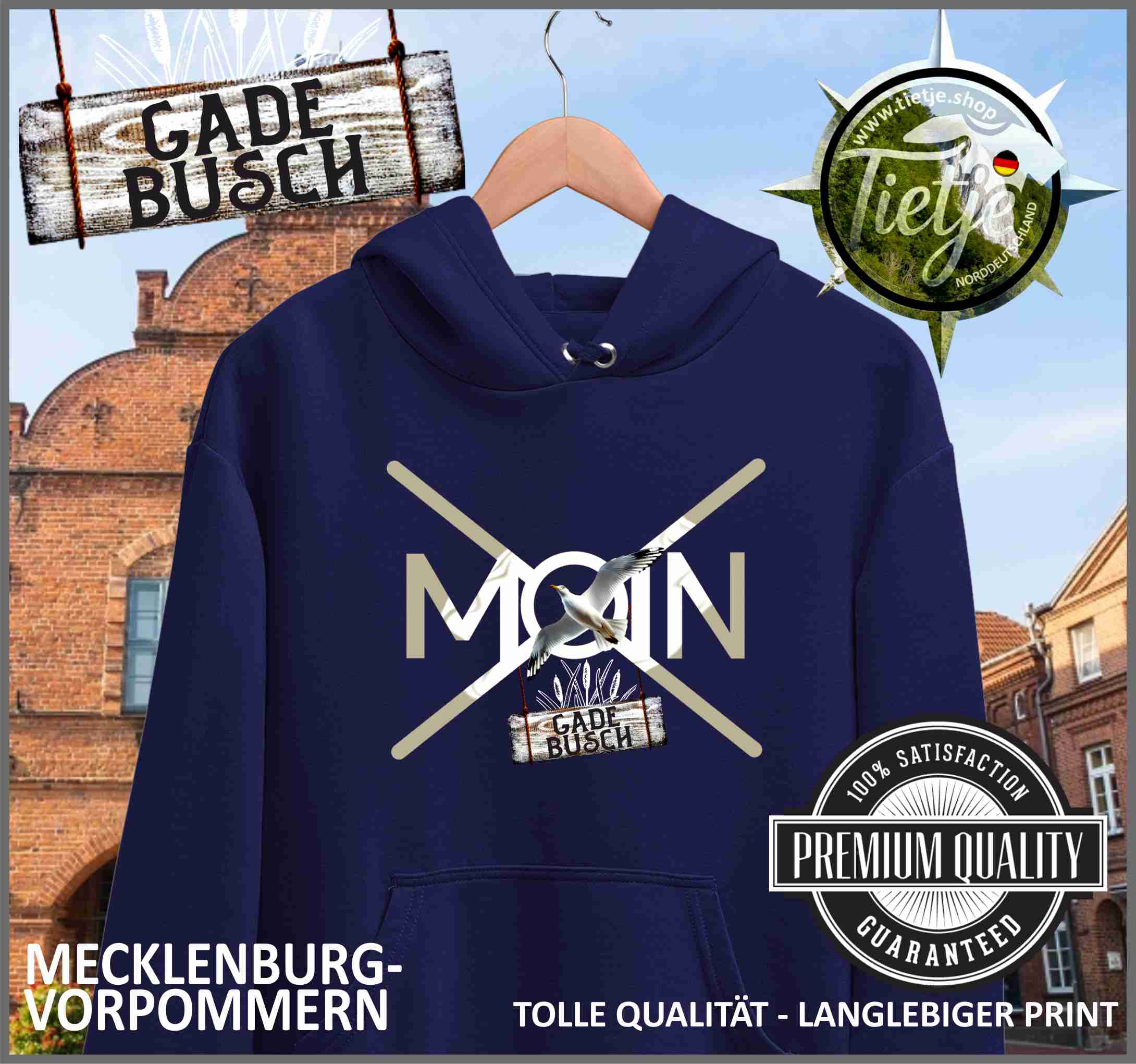 MECKLENBURG-VORPOMMERN - Städte - Moin GADEBUSCH  - Unisex Kapuzenpullover Hoodie