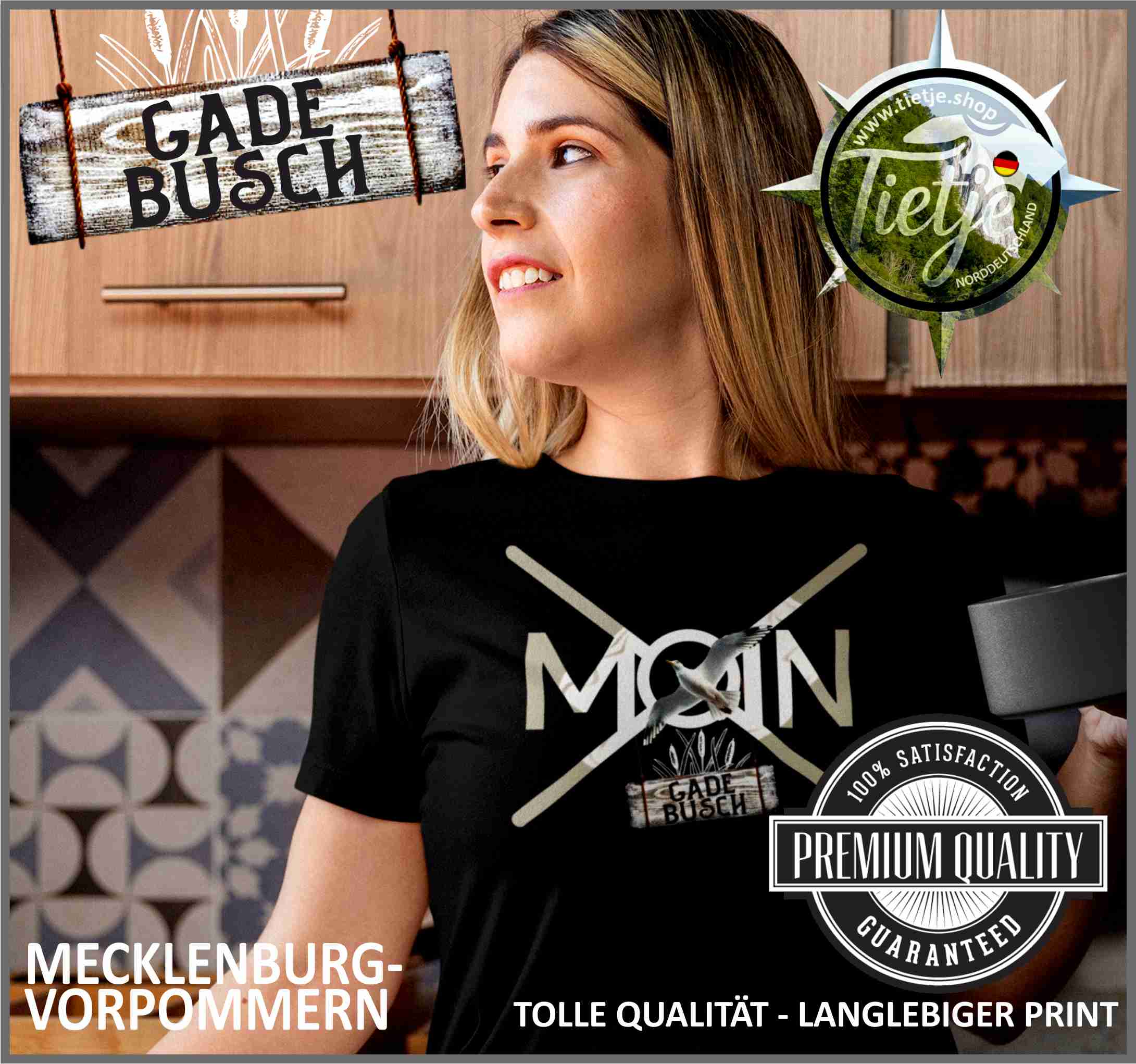 MECKLENBURG-VORPOMMERN - Städte - Moin GADEBUSCH  - Damen Premiumshirt