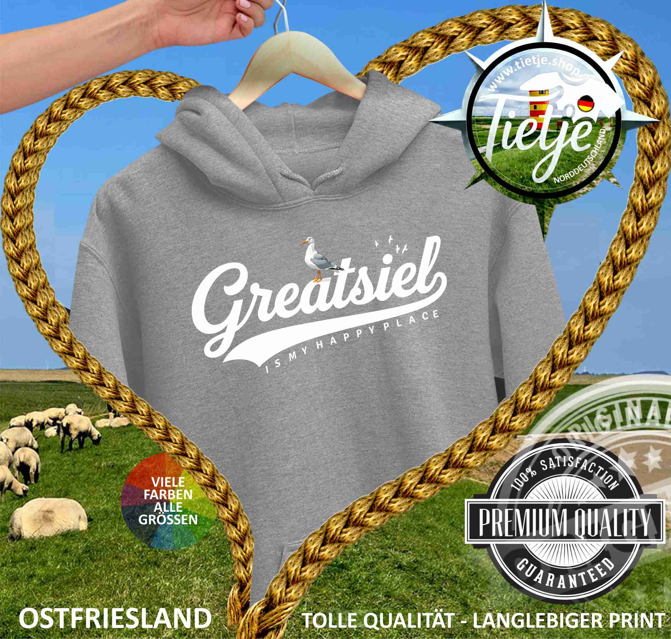 OSTFRIESLAND - GREATSIEL  - Unisex Kapuzenpullover Hoodie