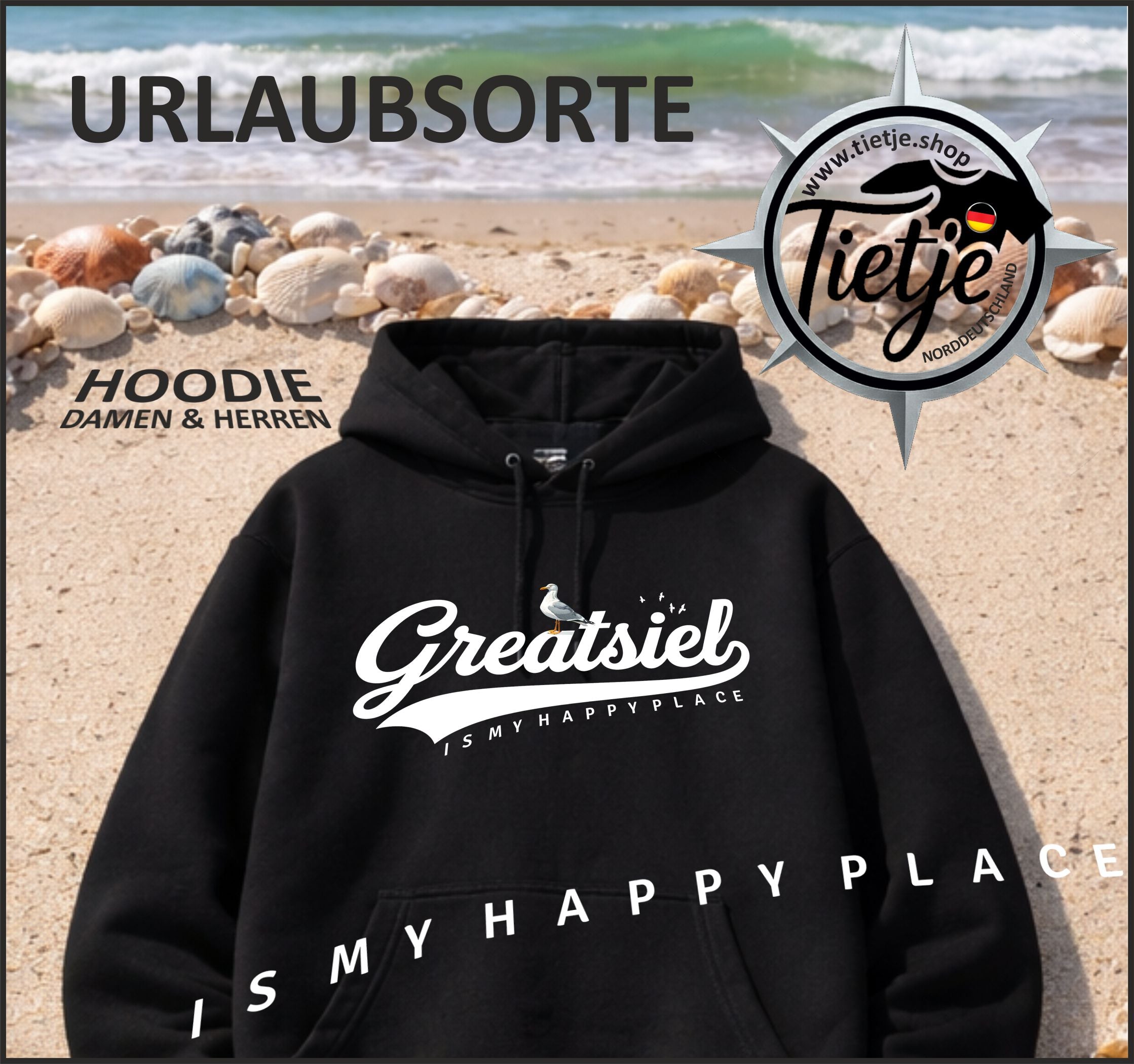 URLAUBSORTE - Greatsiel  - Unisex Kapuzenpullover Hoodie