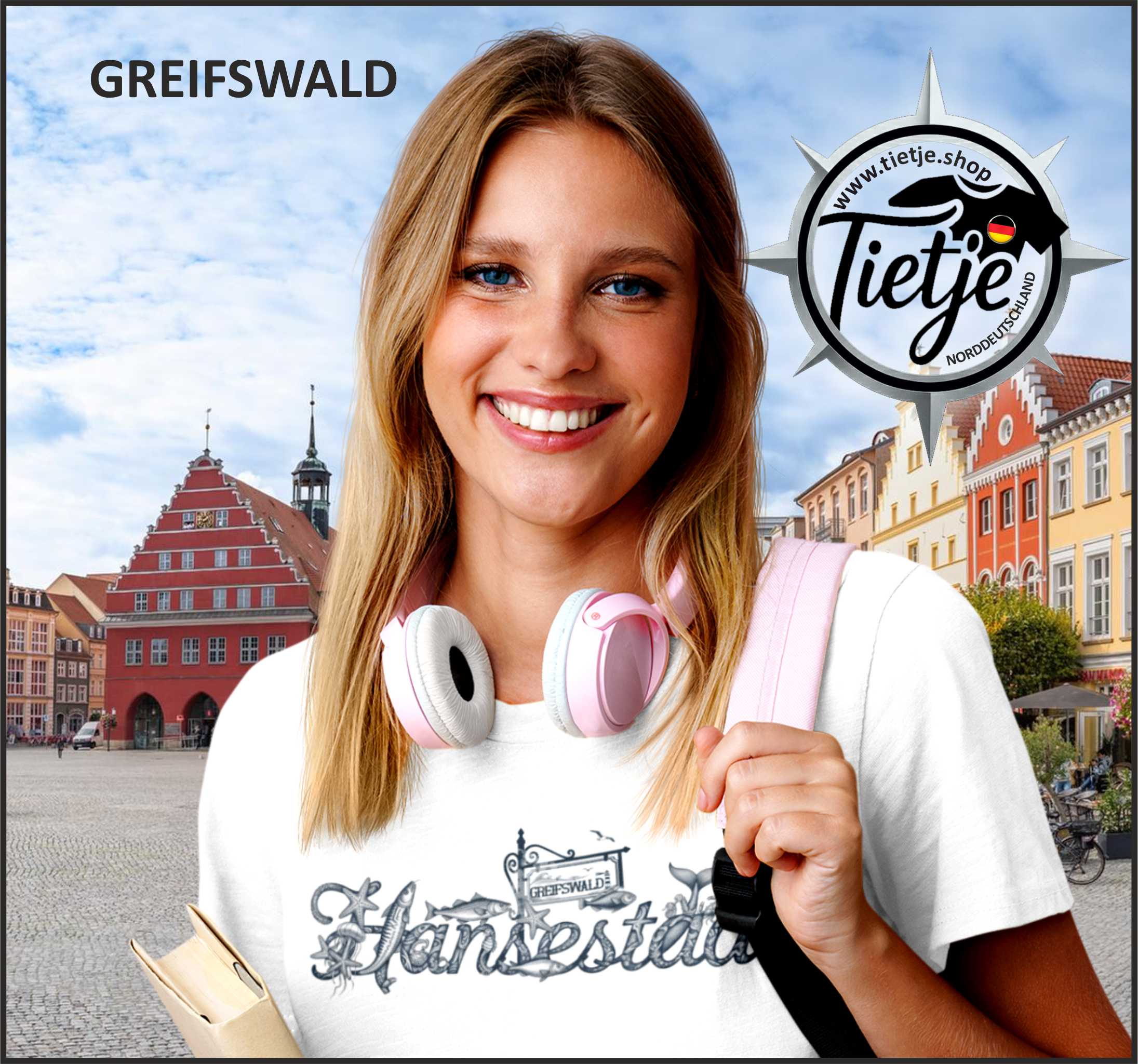MECKLENBURG-VORPOMMERN - HANSESTADT GREIFSWALD  - Damen Premiumshirt