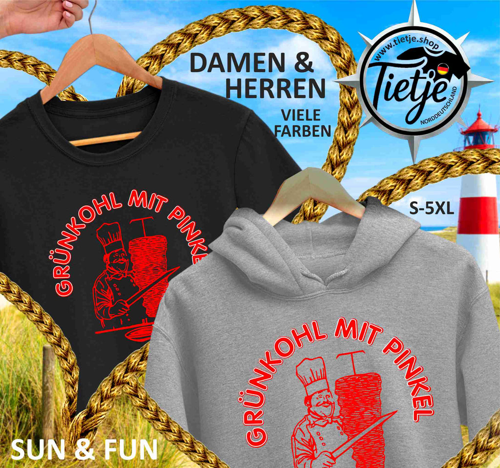 FUN & SUN - GRÜNKOHL mit PINKEL  - Damen Premiumshirt