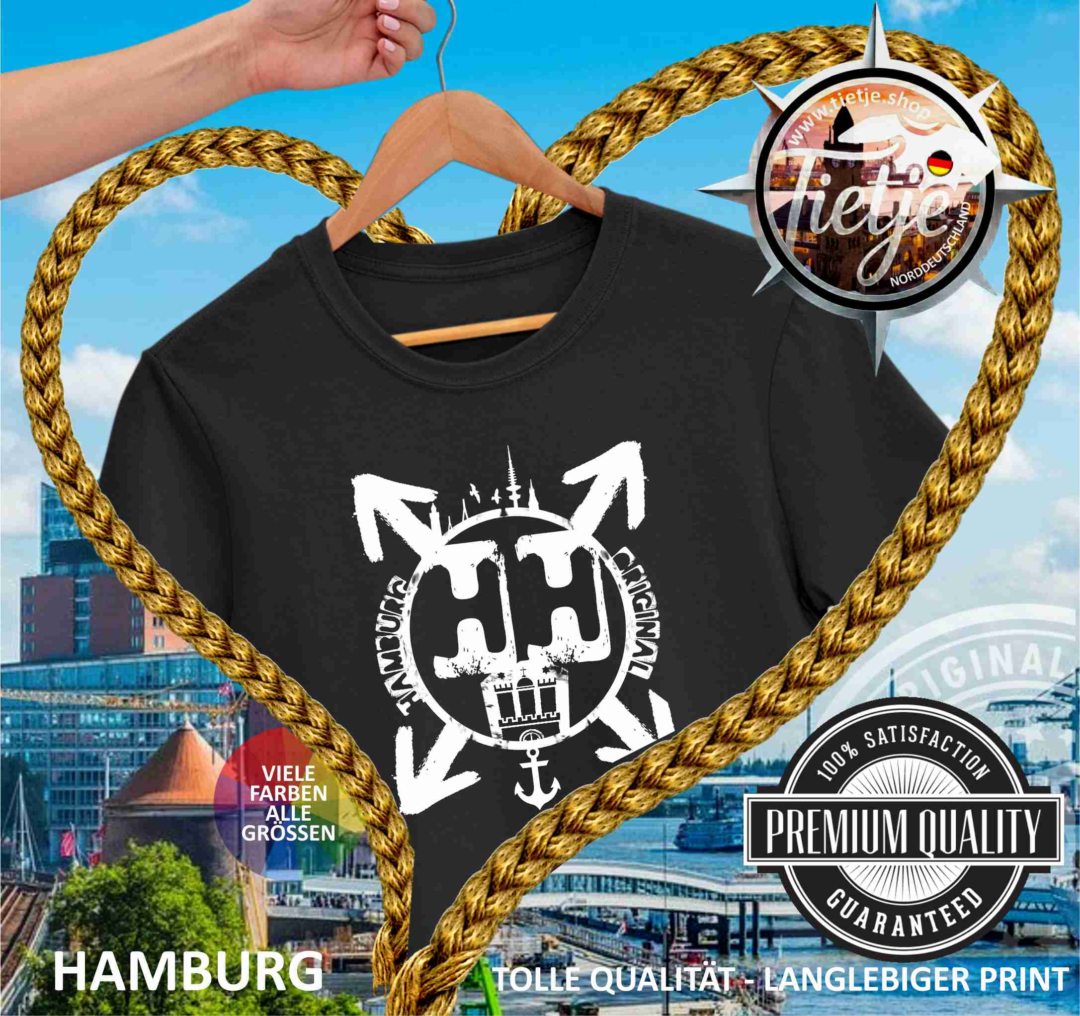 HAMBURG - HH   - Damen Premiumshirt