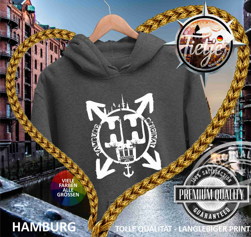 HAMBURG - HH schwatt  - Unisex Kapuzenpullover Hoodie