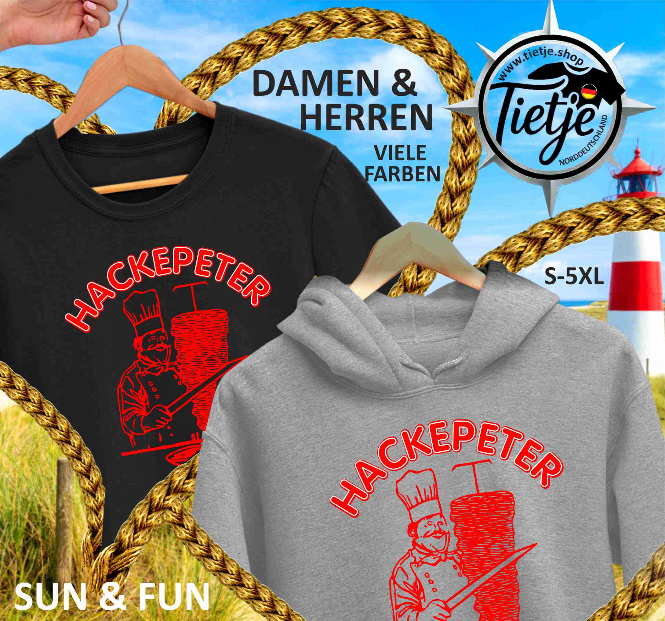 FUN & SUN - HACKEPETER  - Damen Premiumshirt