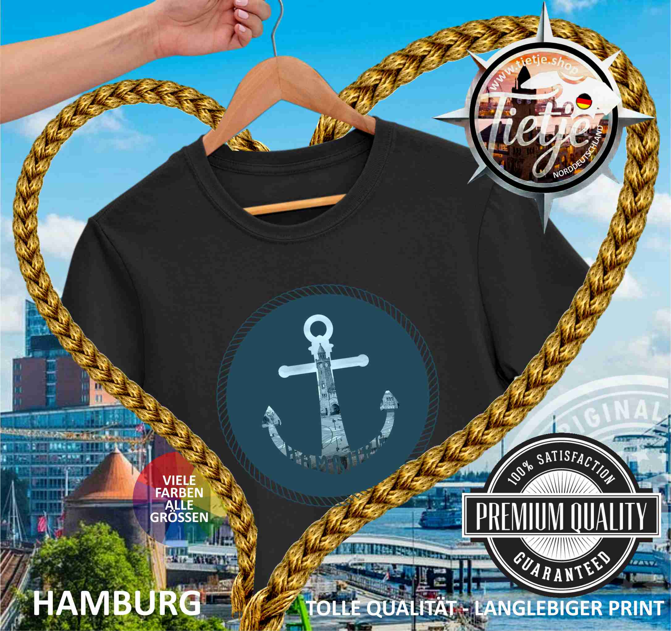 HAMBURG - ANKER  - Damen Premiumshirt