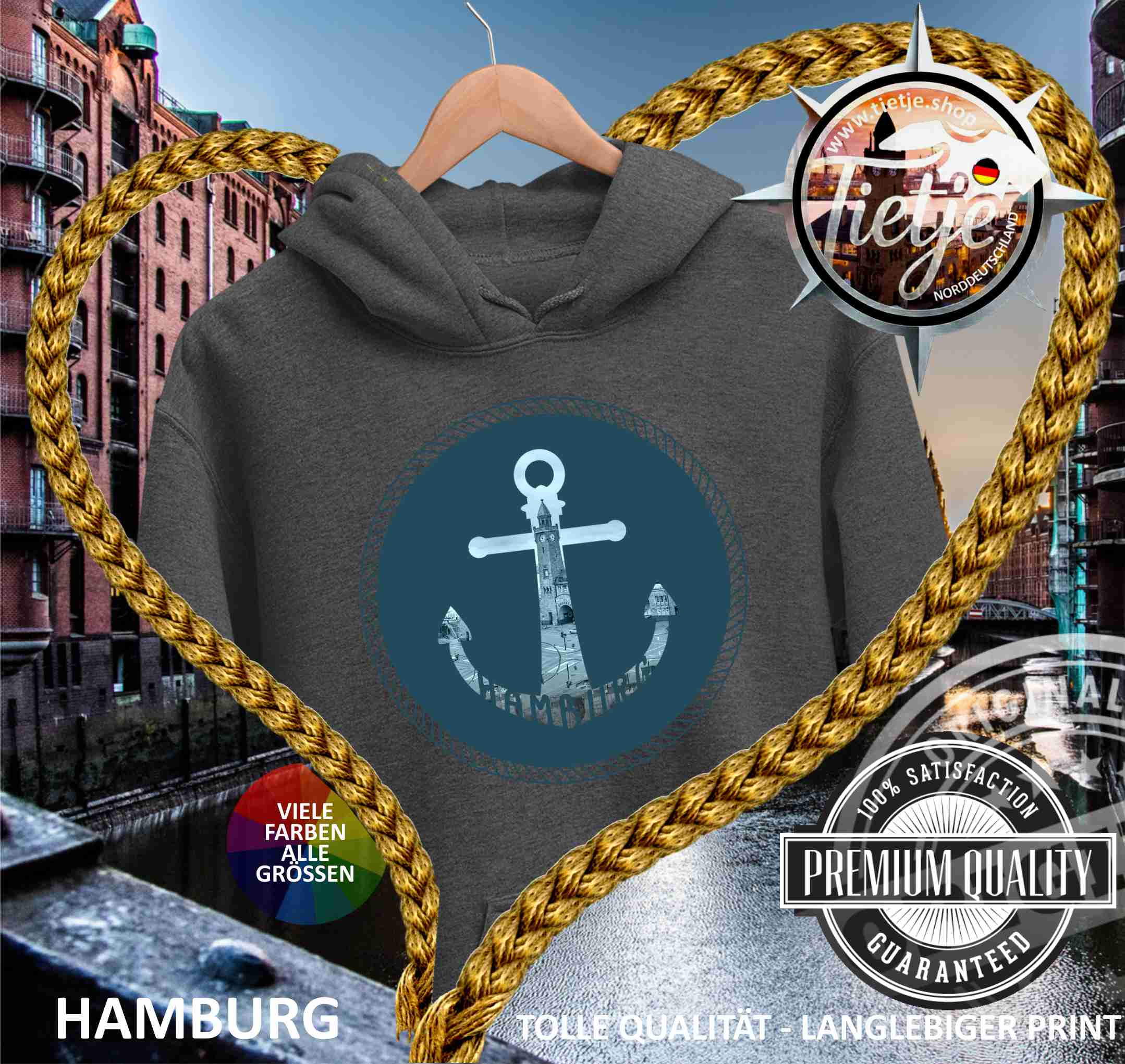 HAMBURG - ANKER  - Unisex Kapuzenpullover Hoodie
