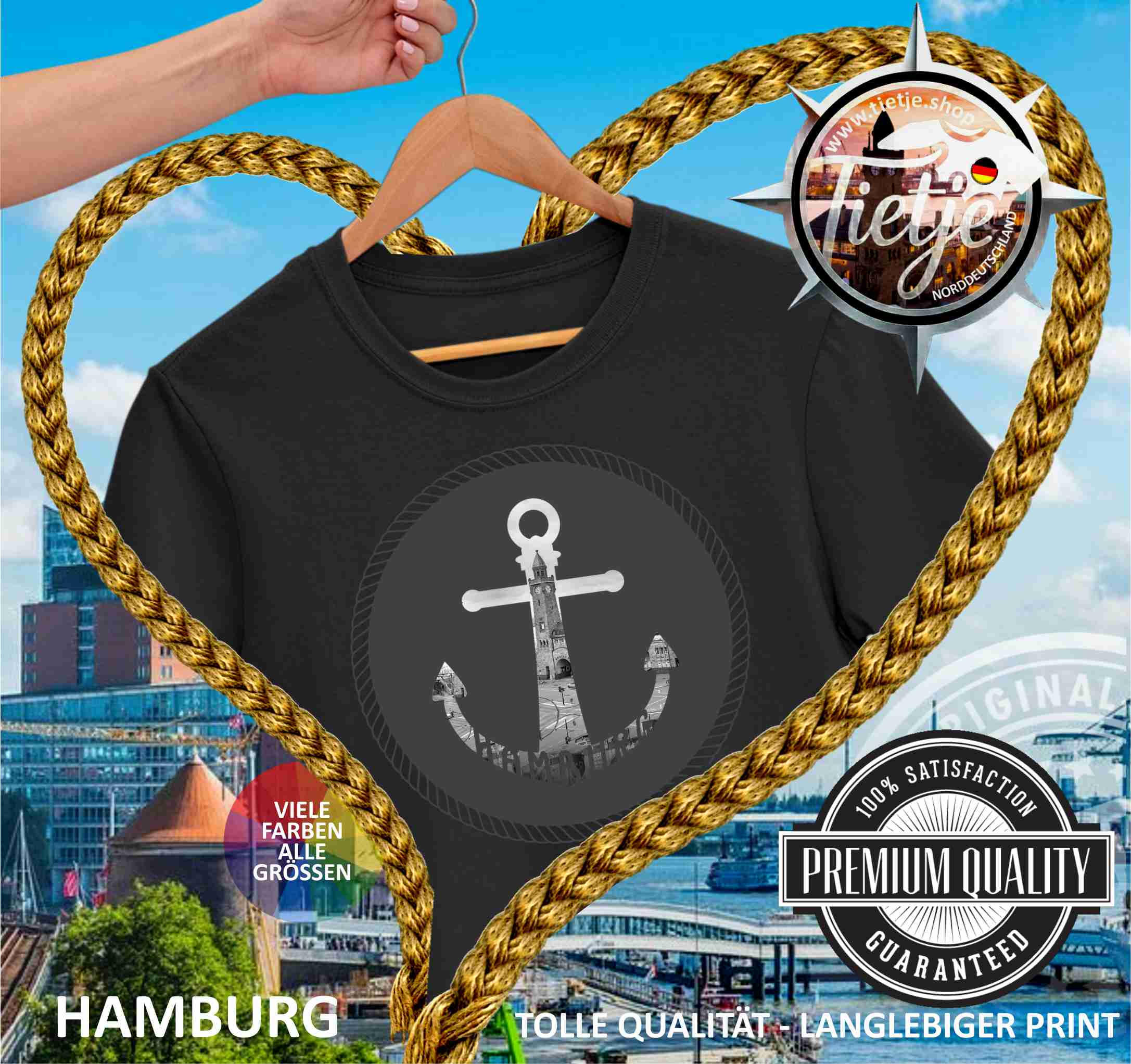 HAMBURG - ANKER  - Damen Premiumshirt