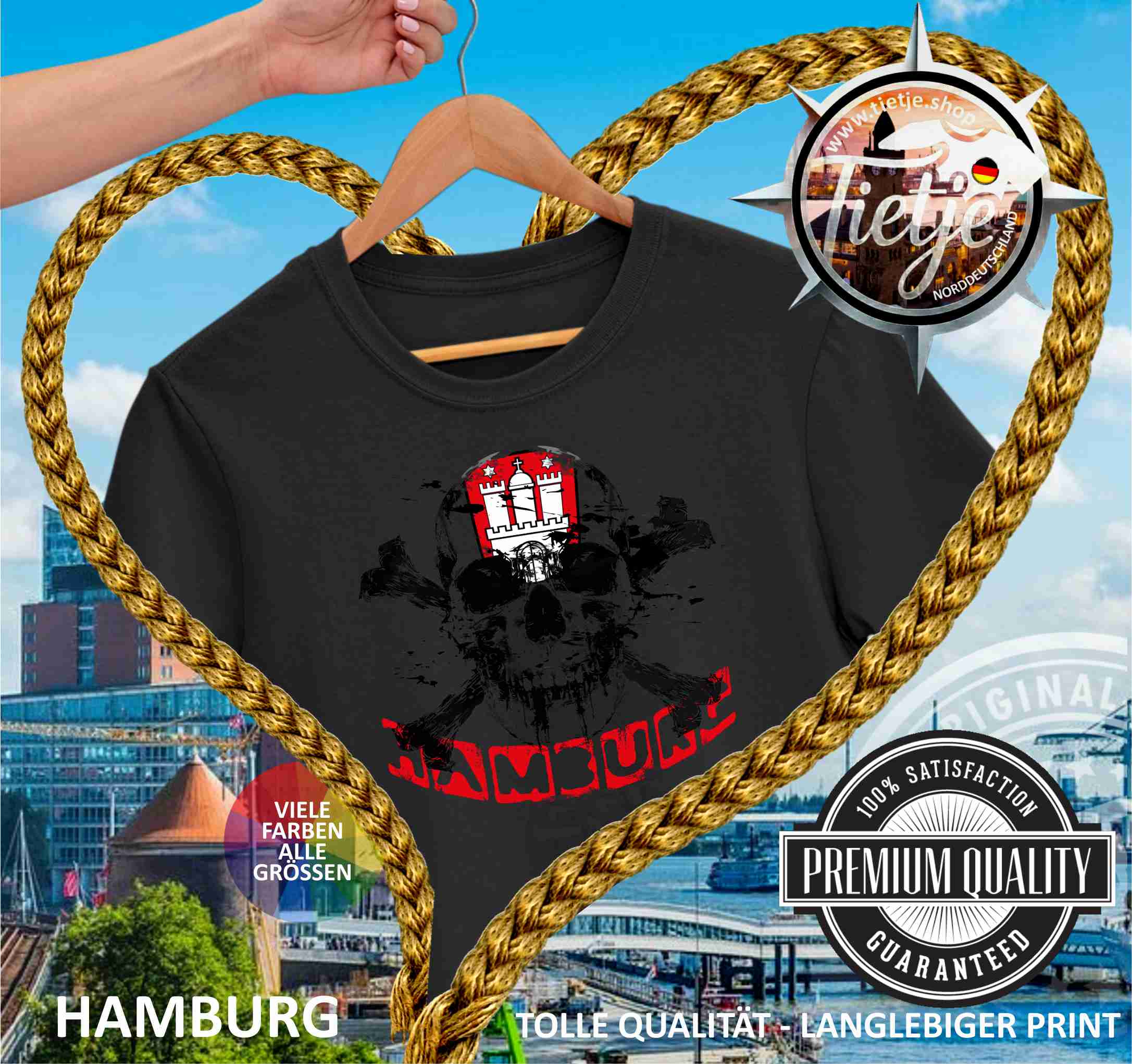 HAMBURG - DIGGA  - Damen Premiumshirt