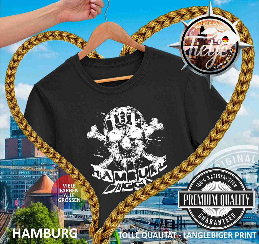 HAMBURG - DIGGA - schwatt  - Herren Shirt