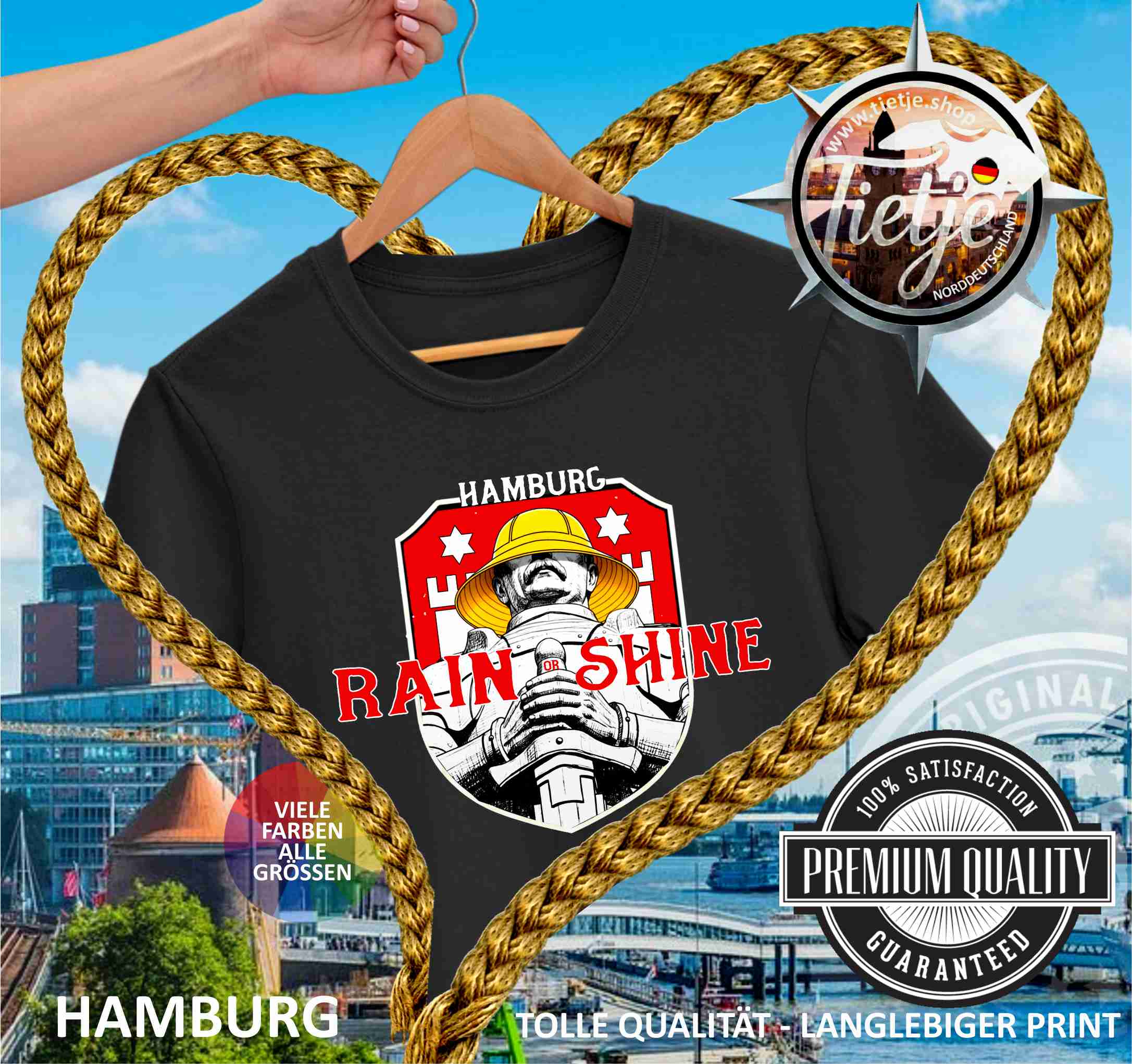 HAMBURG - RAIN or SHINE  - Damen Premiumshirt
