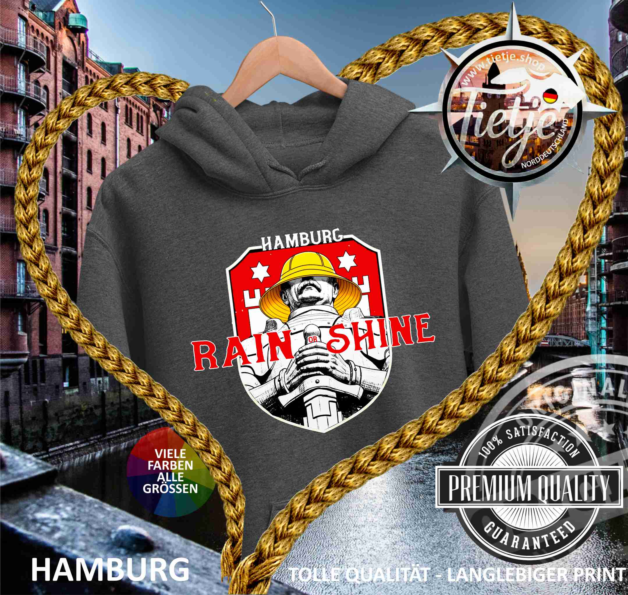 HAMBURG - RAIN or SHINE  - Unisex Kapuzenpullover Hoodie