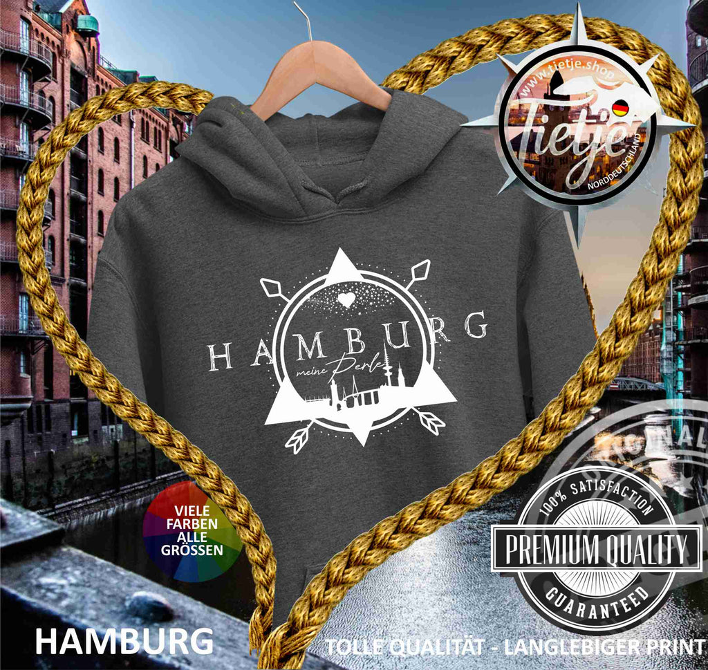 HAMBURG - meine Perle - schwatt  - Unisex Kapuzenpullover Hoodie