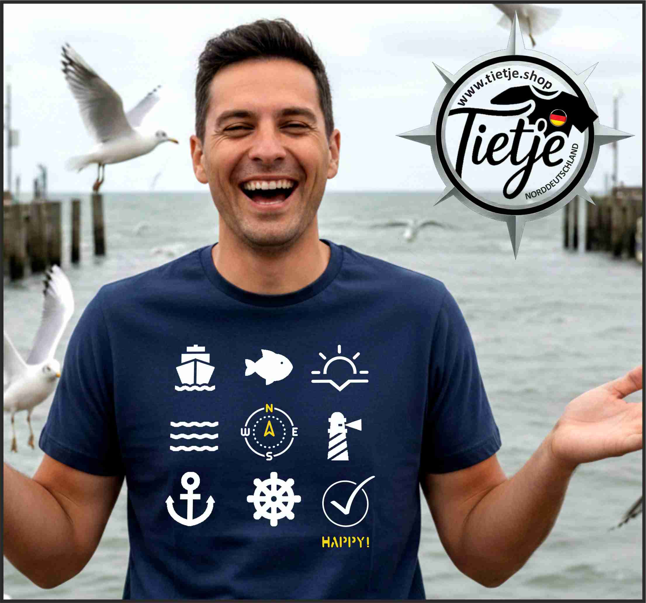 FUN & SUN - HAPPY!  - Herren Shirt
