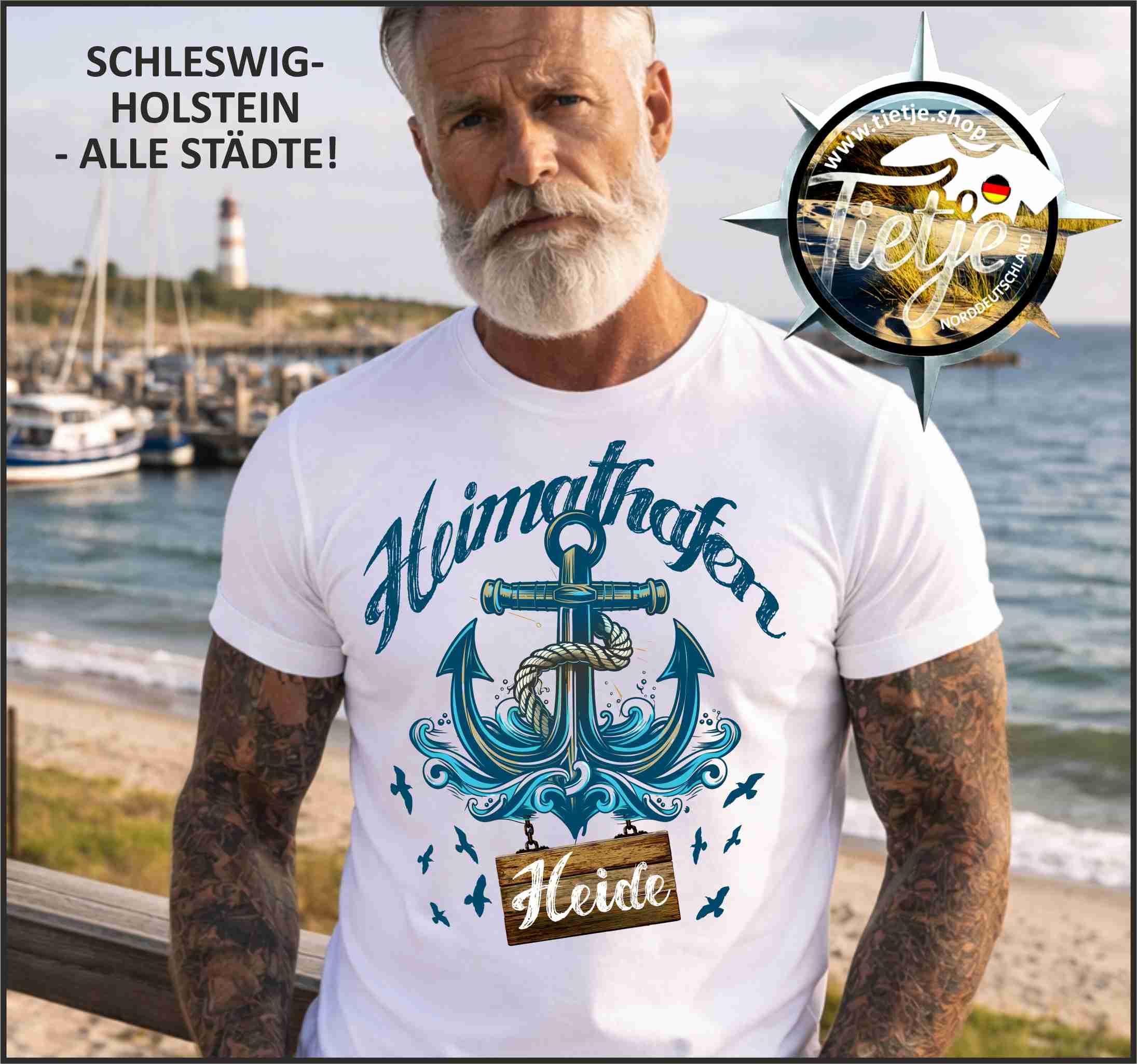 SCHLESWIG-HOLSTEIN - HEIMATHAFEN - Heide  - Herren Shirt