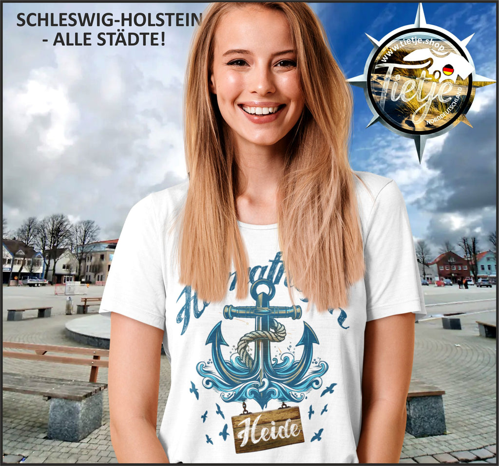 SCHLESWIG-HOLSTEIN - HEIMATHAFEN - Heide  - Damen Premiumshirt