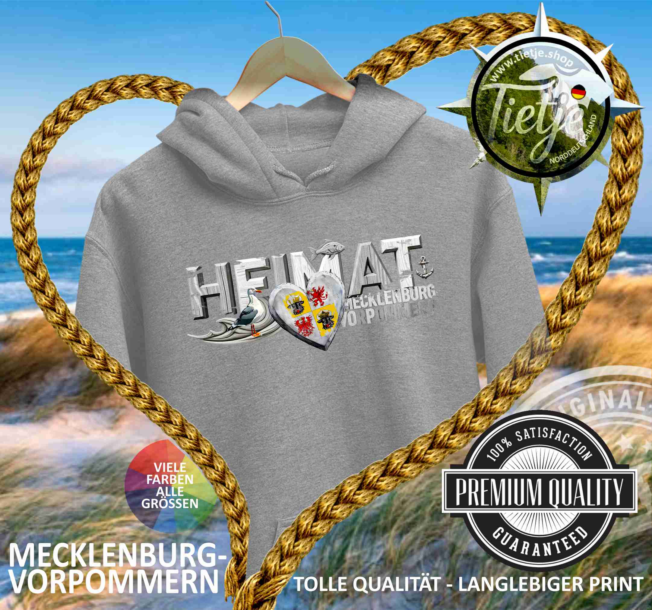 MECKLENBURG-VORPOMMERN - HEIMAT  - Unisex Kapuzenpullover Hoodie