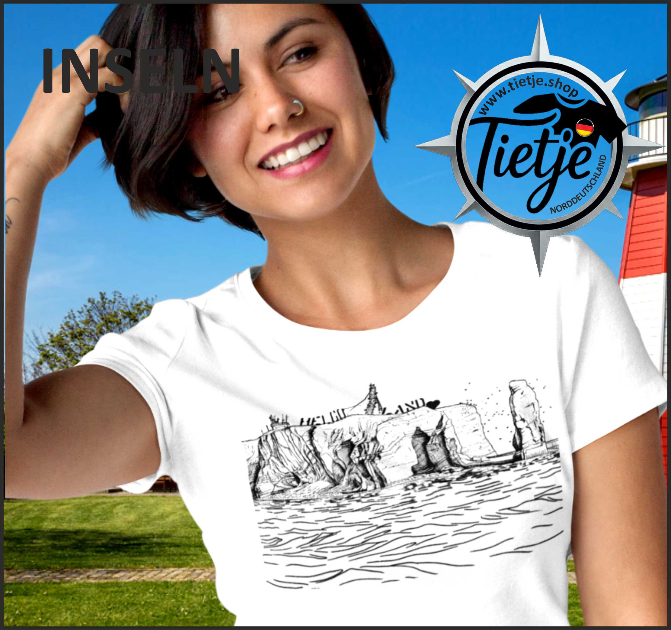 INSELN - HELGOLAND  - Damen Premiumshirt