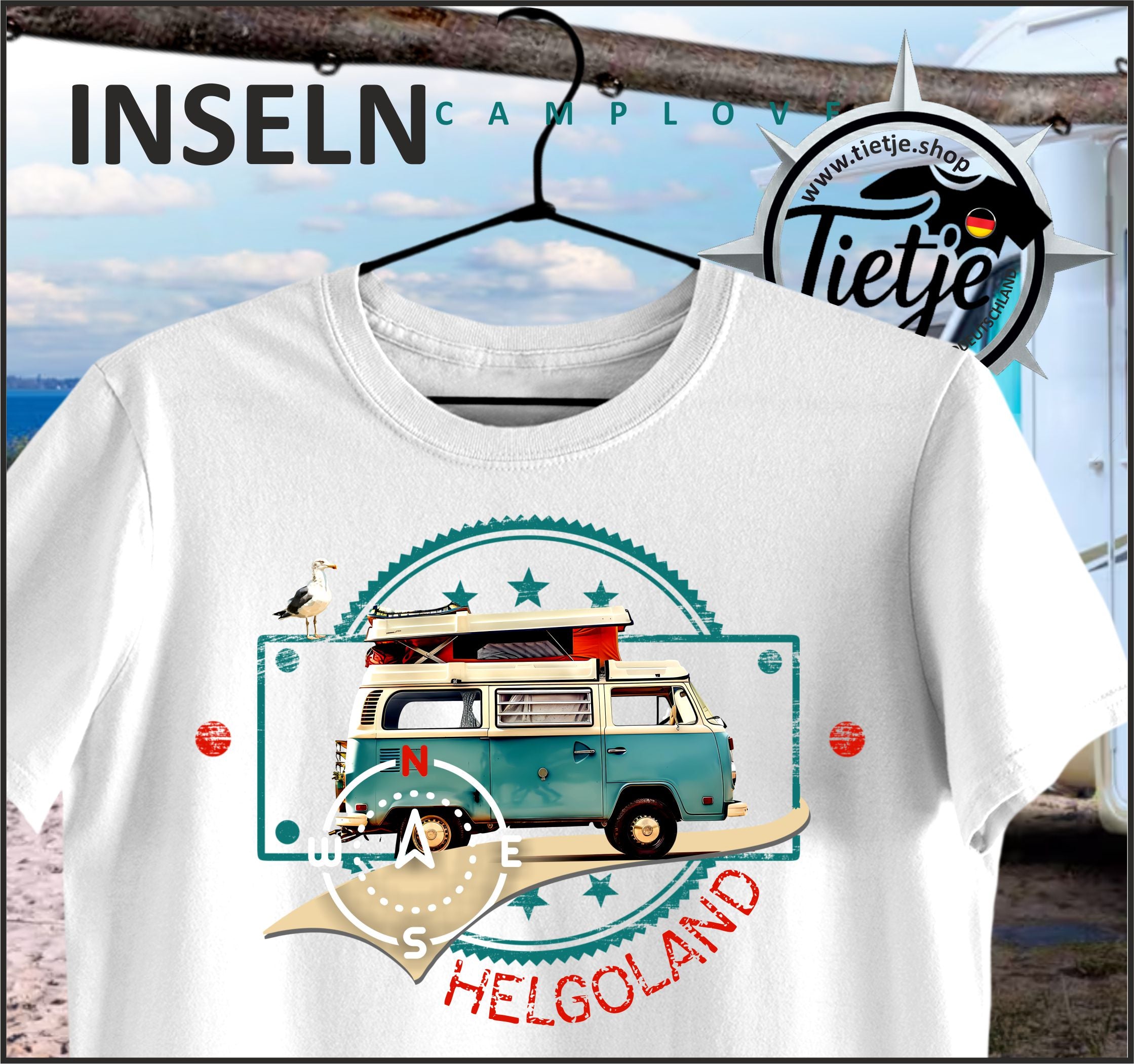 INSELN - HELGOLAND - CAMPLOVE  - Damen Premiumshirt
