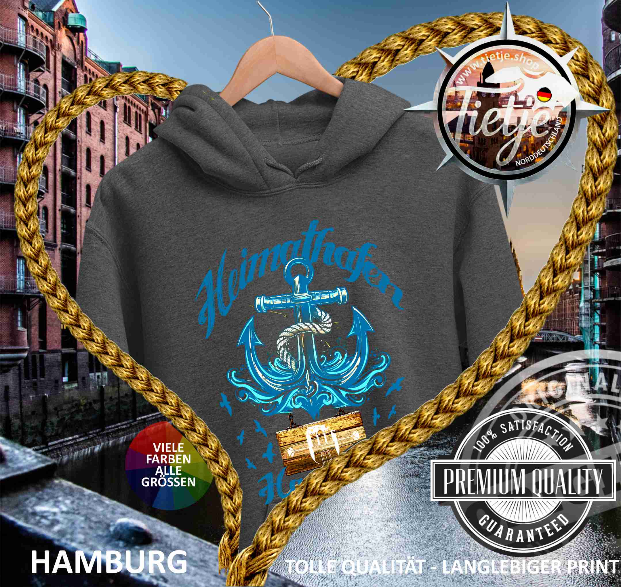 HAMBURG - HEIMATHAFEN  - Unisex Kapuzenpullover Hoodie