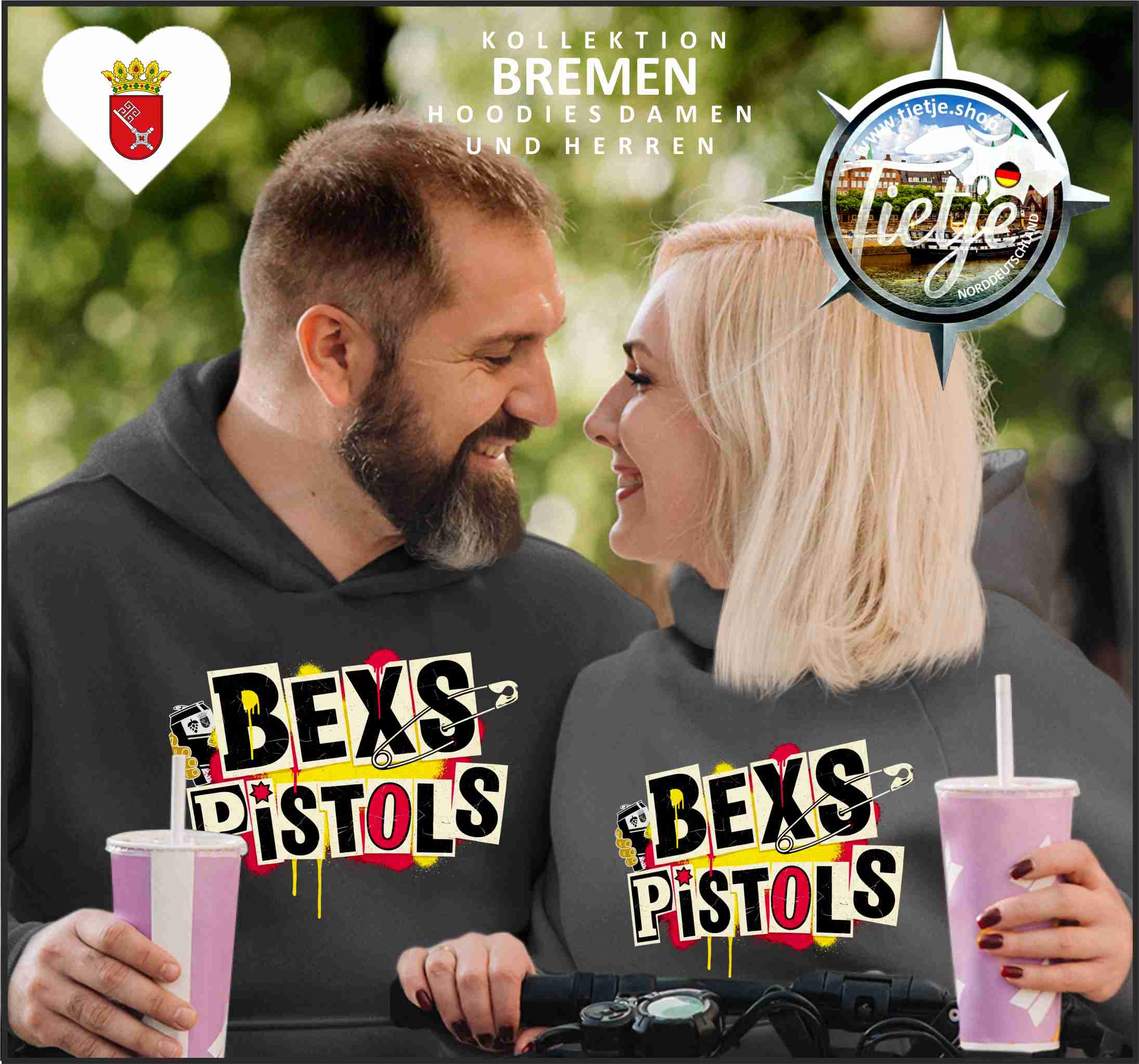 BREMEN - BEXS-PISTOLS  - Unisex Kapuzenpullover Hoodie