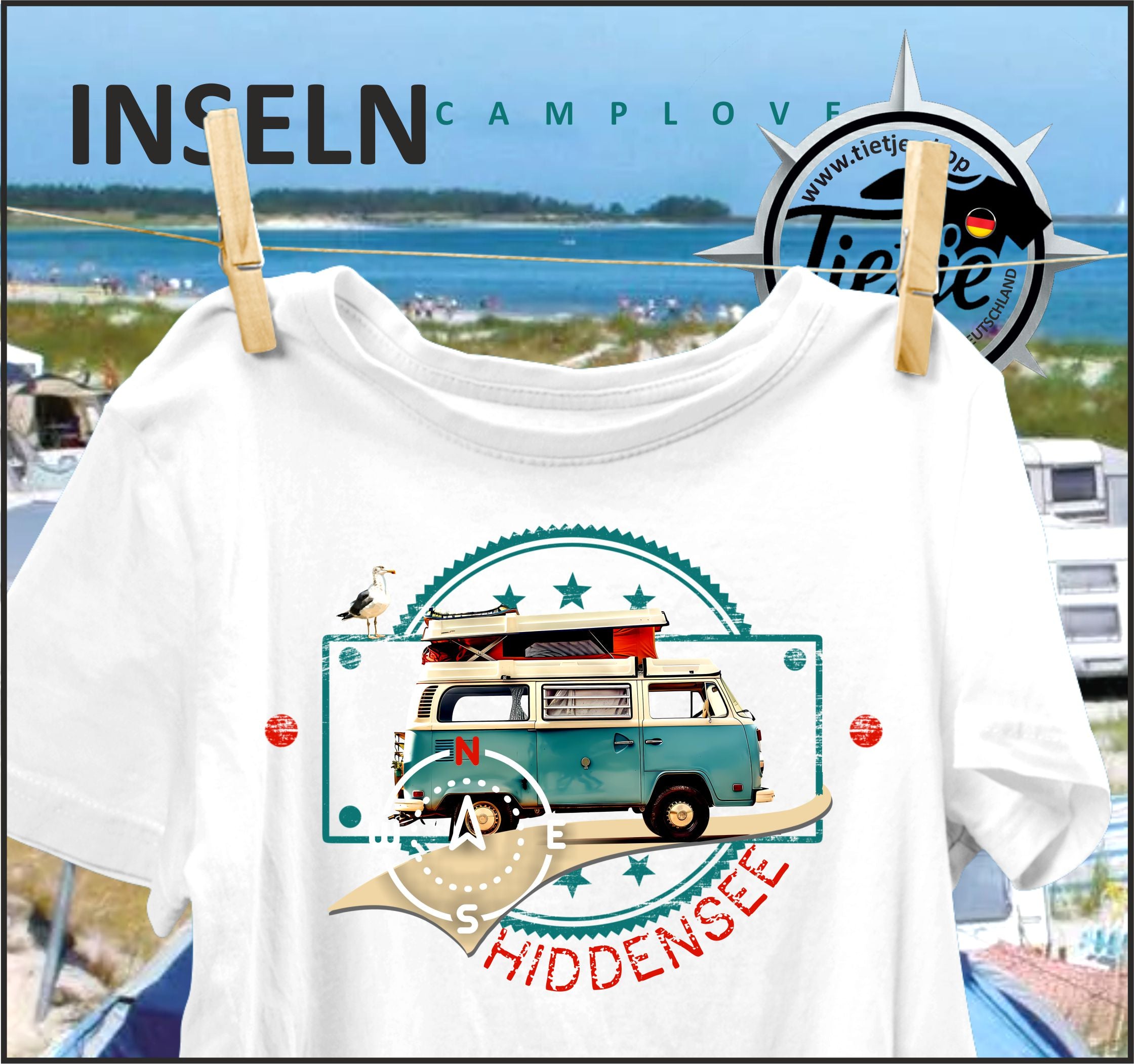 INSELN - HIDDENSEE - CAMPLOVE - Herren Shirt