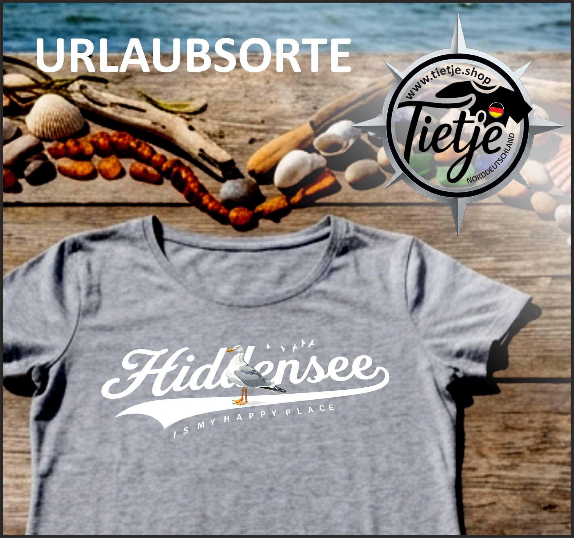 URLAUBSORTE - Hiddensee  - Damen Premiumshirt