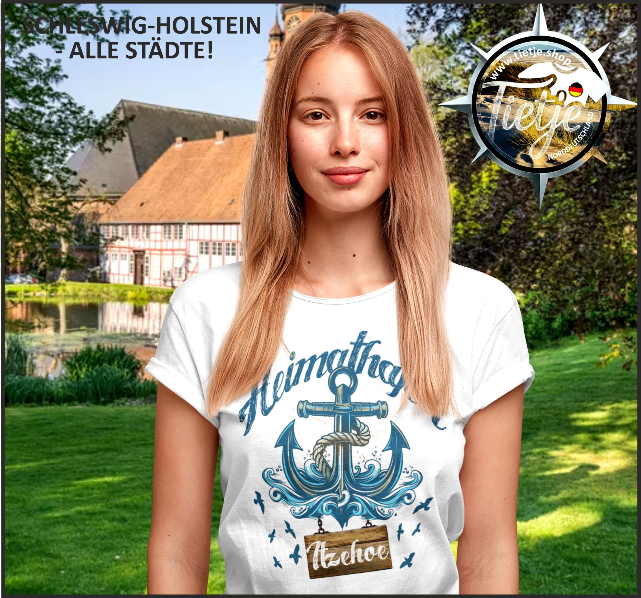 SCHLESWIG-HOLSTEIN - HEIMATHAFEN - Itzehoe  - Damen Premiumshirt