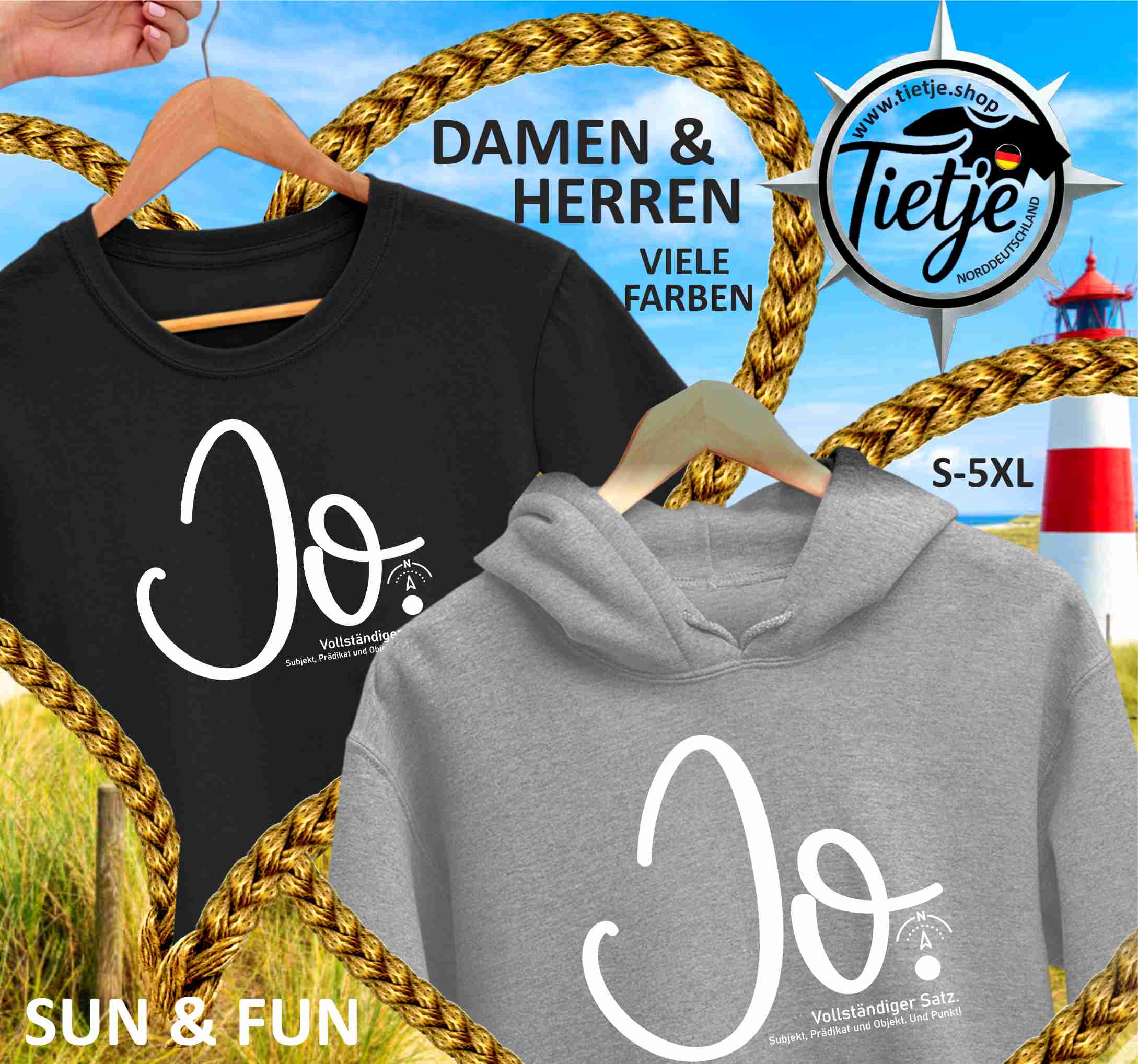FUN & SUN - Jo. Vollständiger Satz.  - Herren Shirt