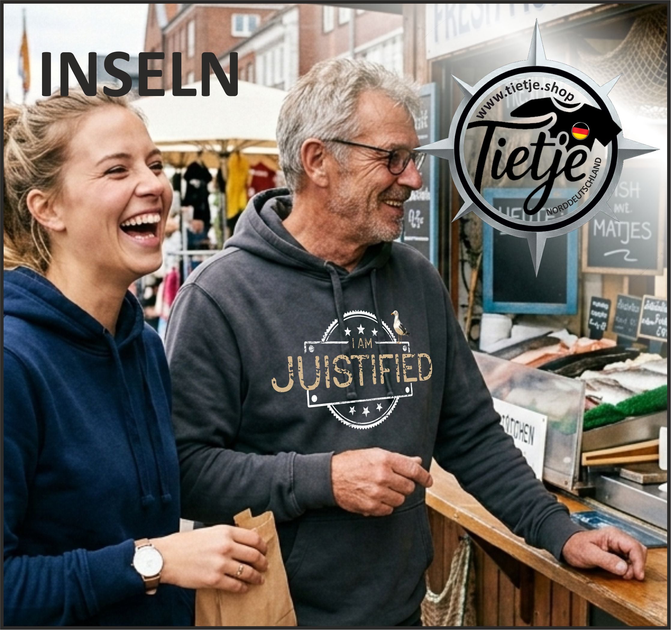 INSELN - JUISTIFIED  - Unisex Kapuzenpullover Hoodie