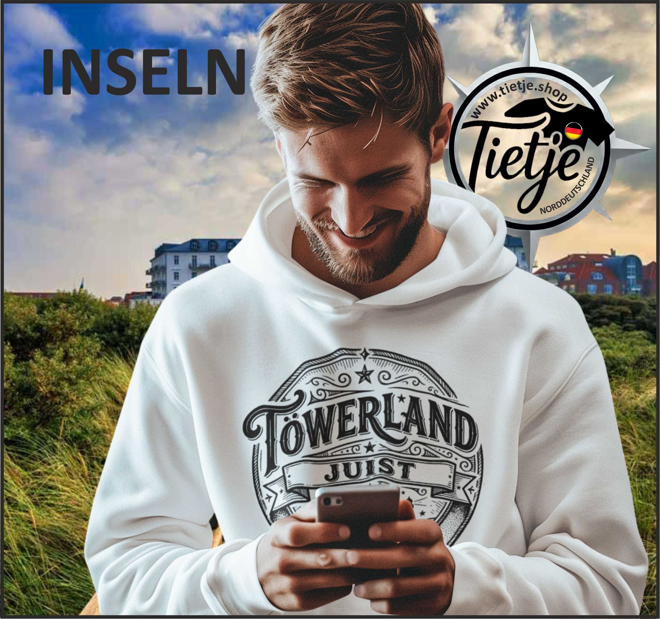 INSELN - JUIST - TÖWERLAND  - Unisex Kapuzenpullover Hoodie