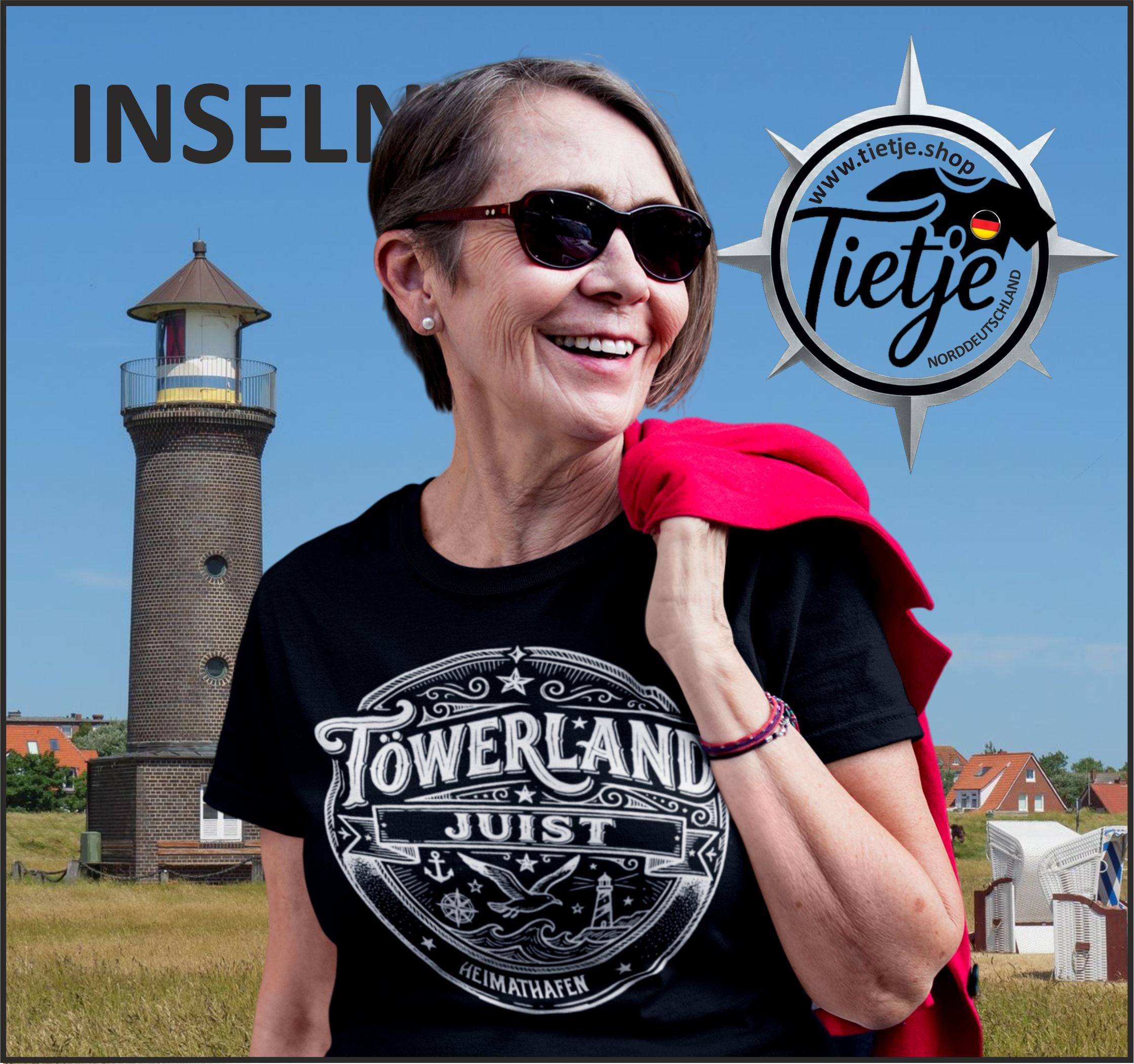 INSELN - JUIST - TÖWERLAND  - Damen Premiumshirt