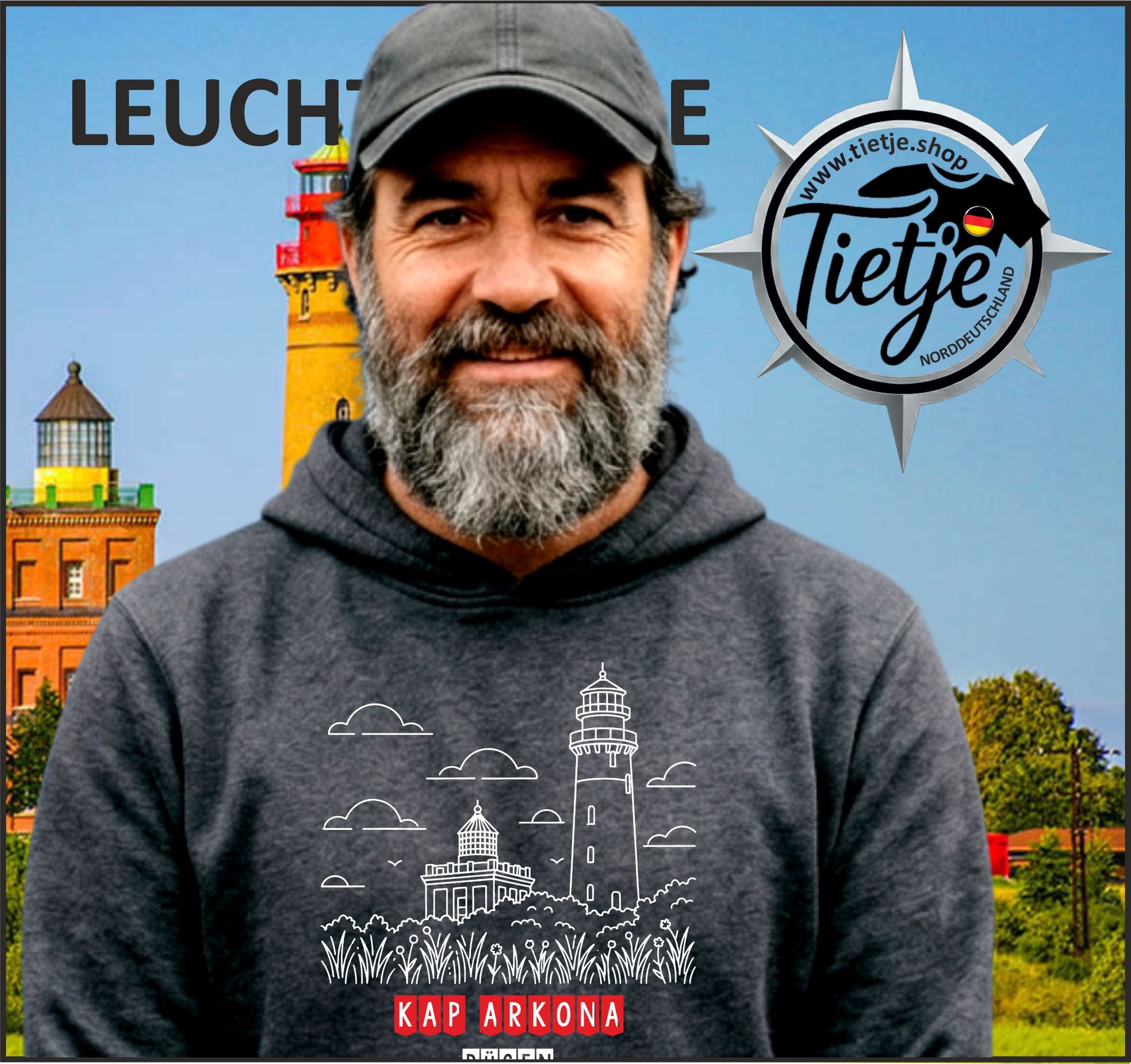 MECKLENBURG-VORPOMMERN - LEUCHTTÜRME - KAP ARKONA Rügen  - Unisex Kapuzenpullover Hoodie