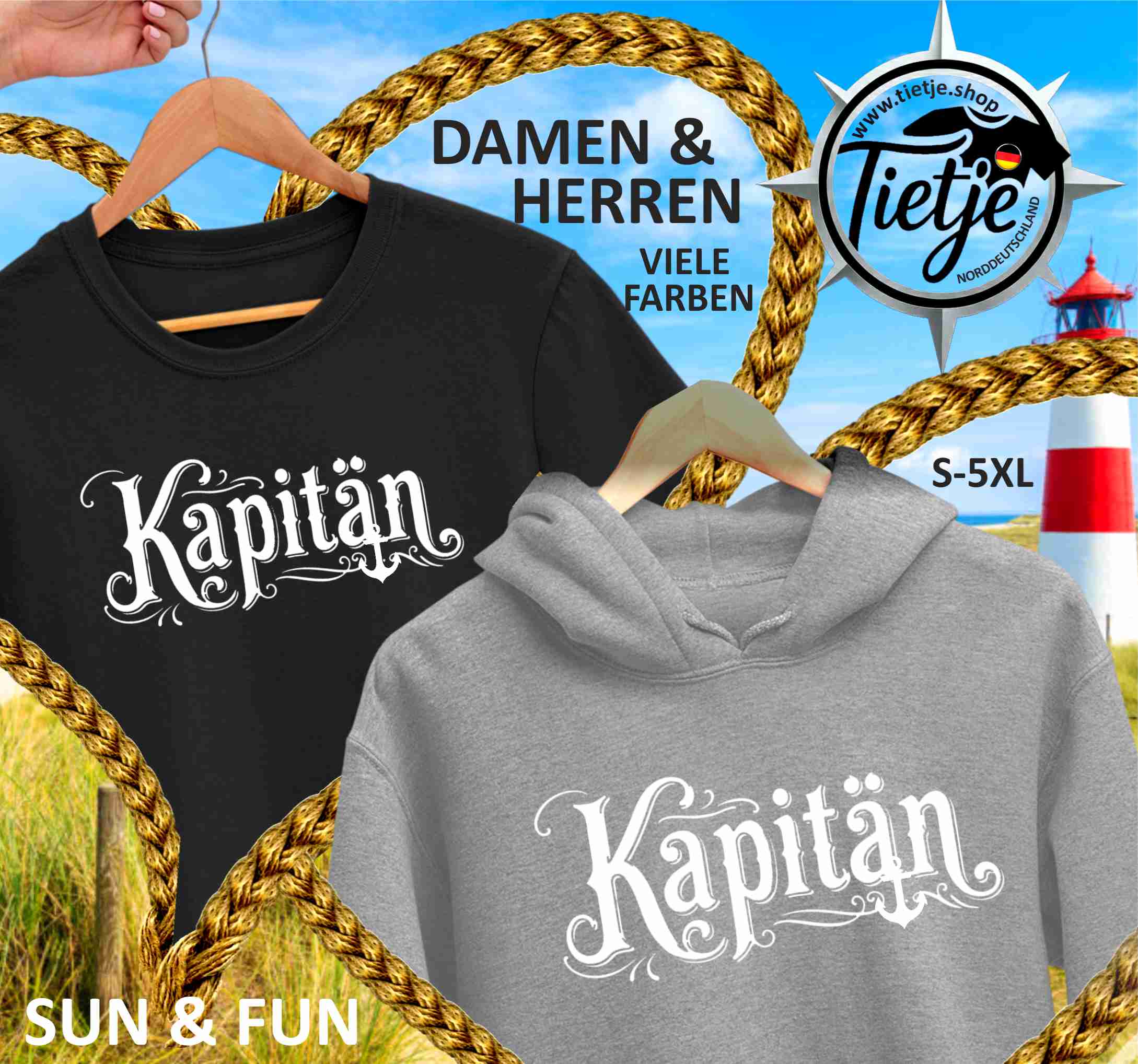 FUN & SUN - KAPITÄN  - Herren Shirt