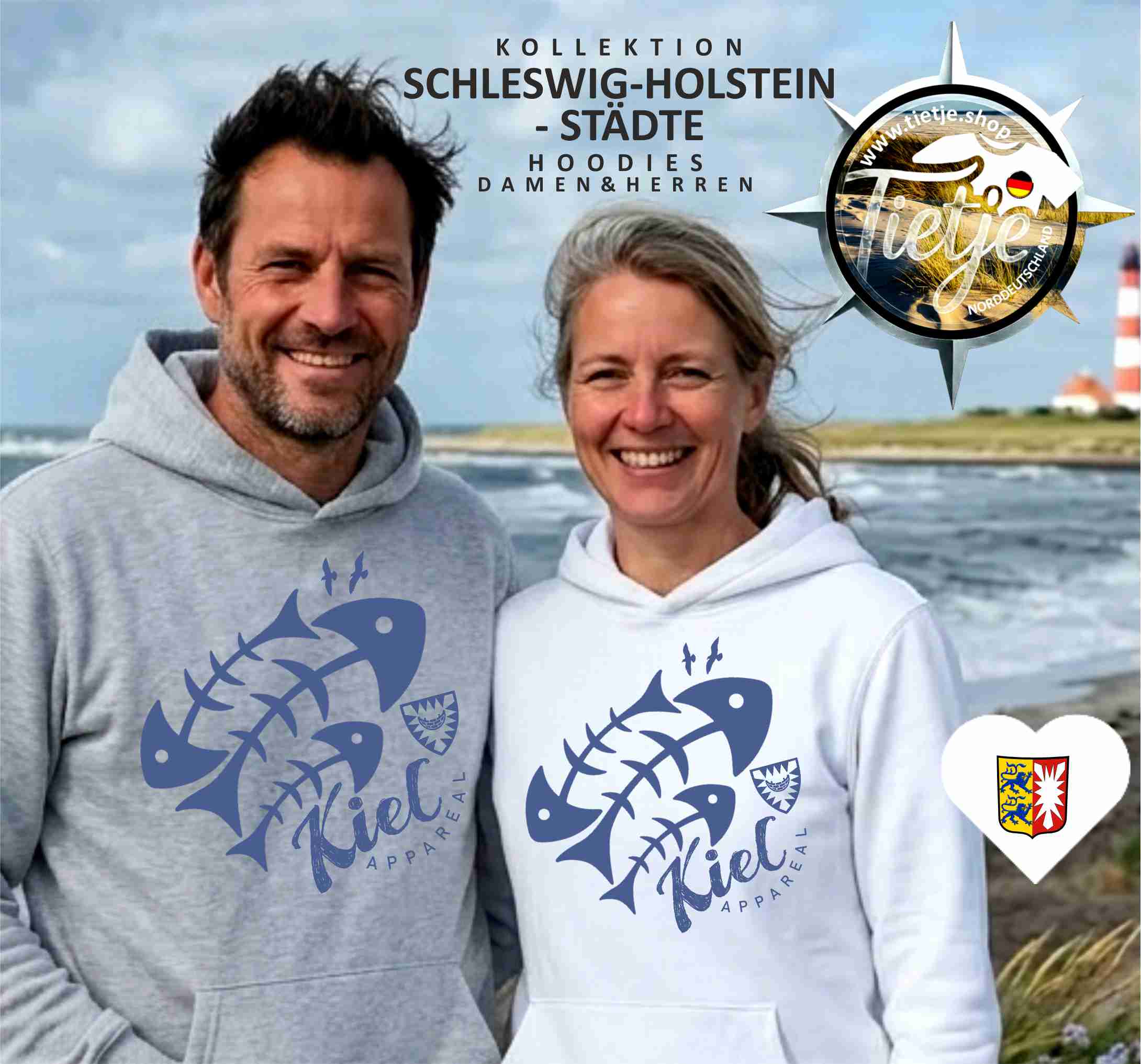 SCHLESWIG-HOLSTEIN - Städte - Kiel  - Unisex Kapuzenpullover Hoodie