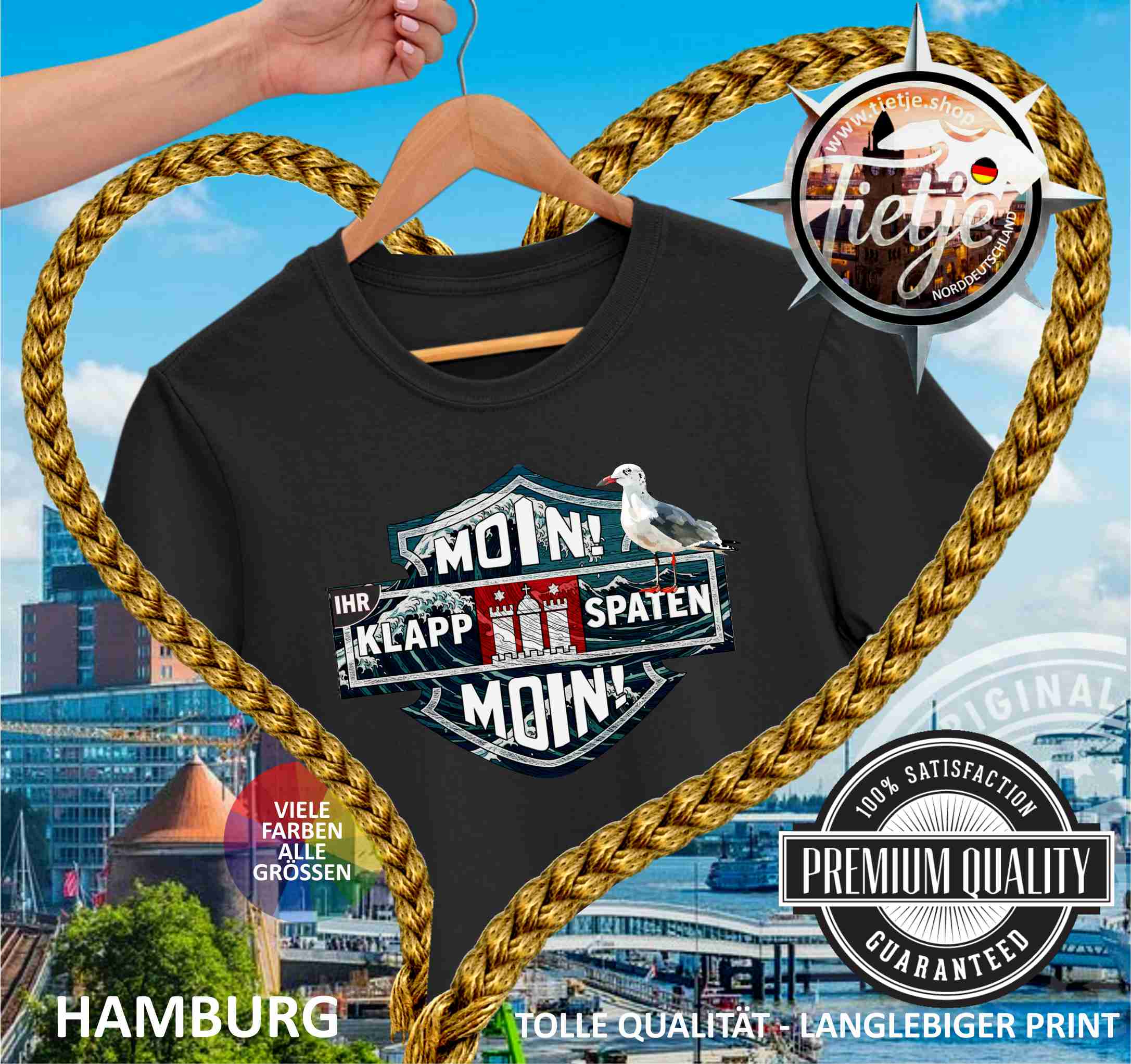 HAMBURG - MOIN IHR KLAPPSPATEN  - Damen Premiumshirt