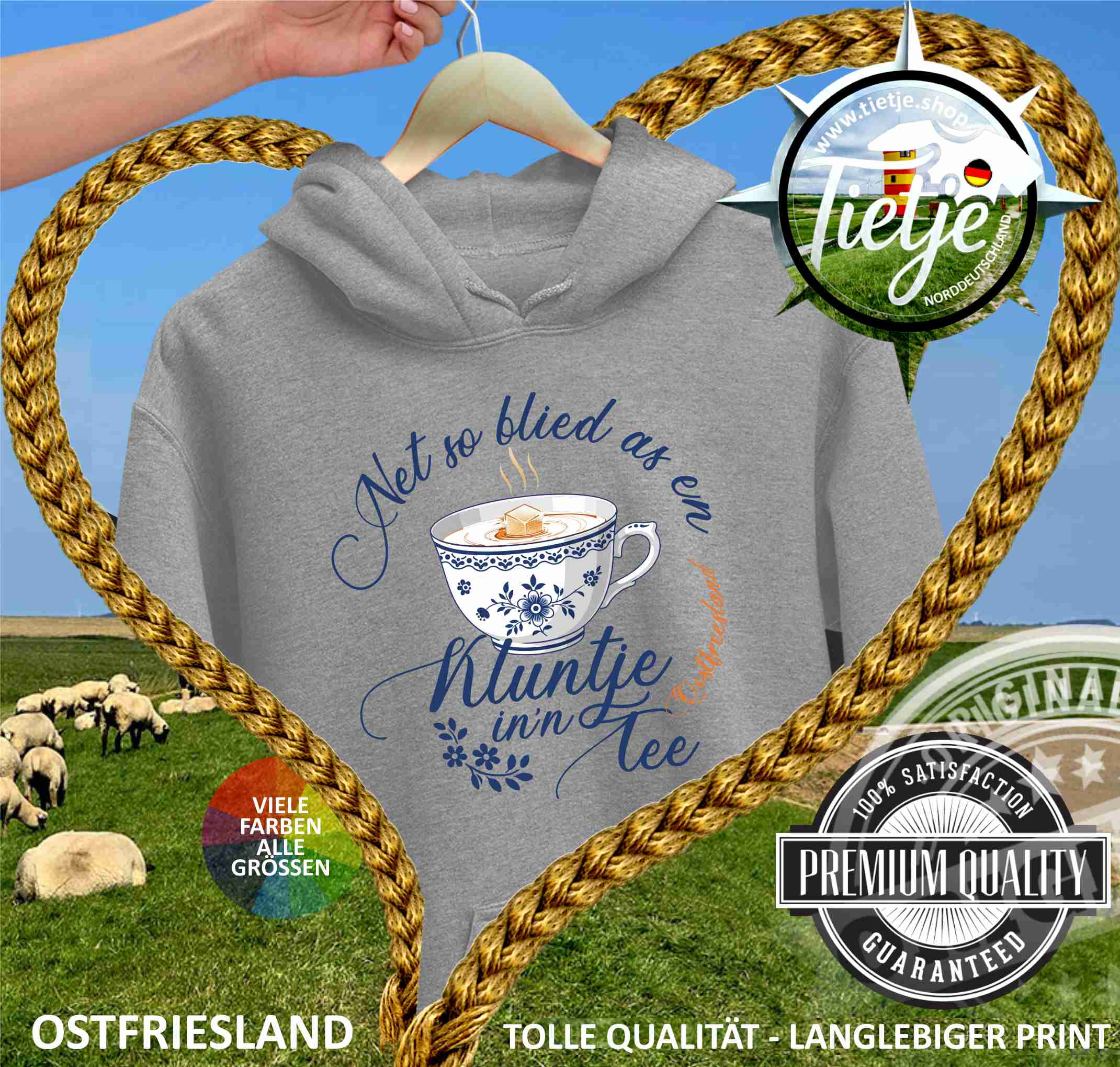 OSTFRIESLAND - KLUNTJE  - Unisex Kapuzenpullover Hoodie