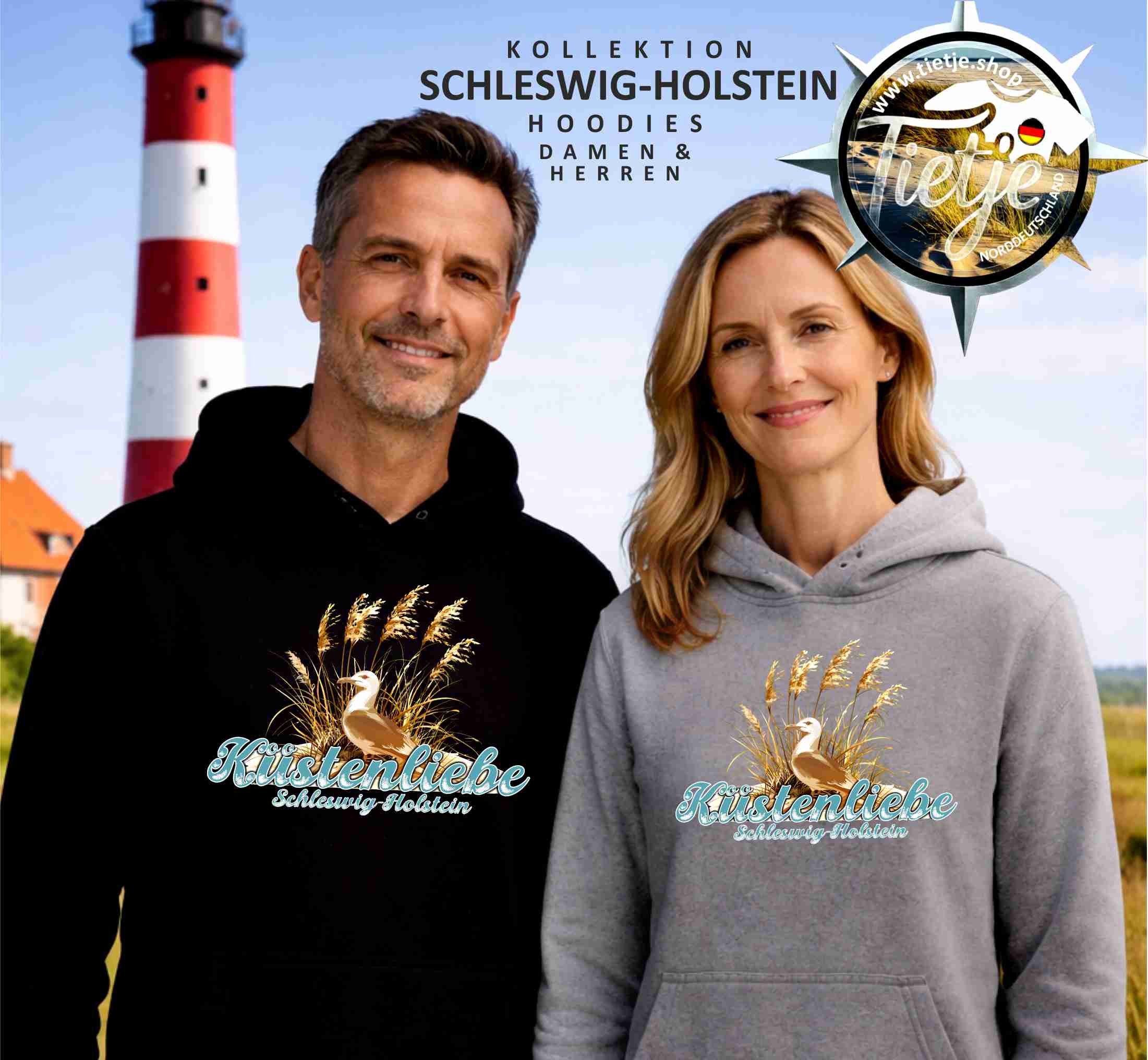 SCHLESWIG-HOLSTEIN - KÜSTENLIEBE  - Unisex Kapuzenpullover Hoodie