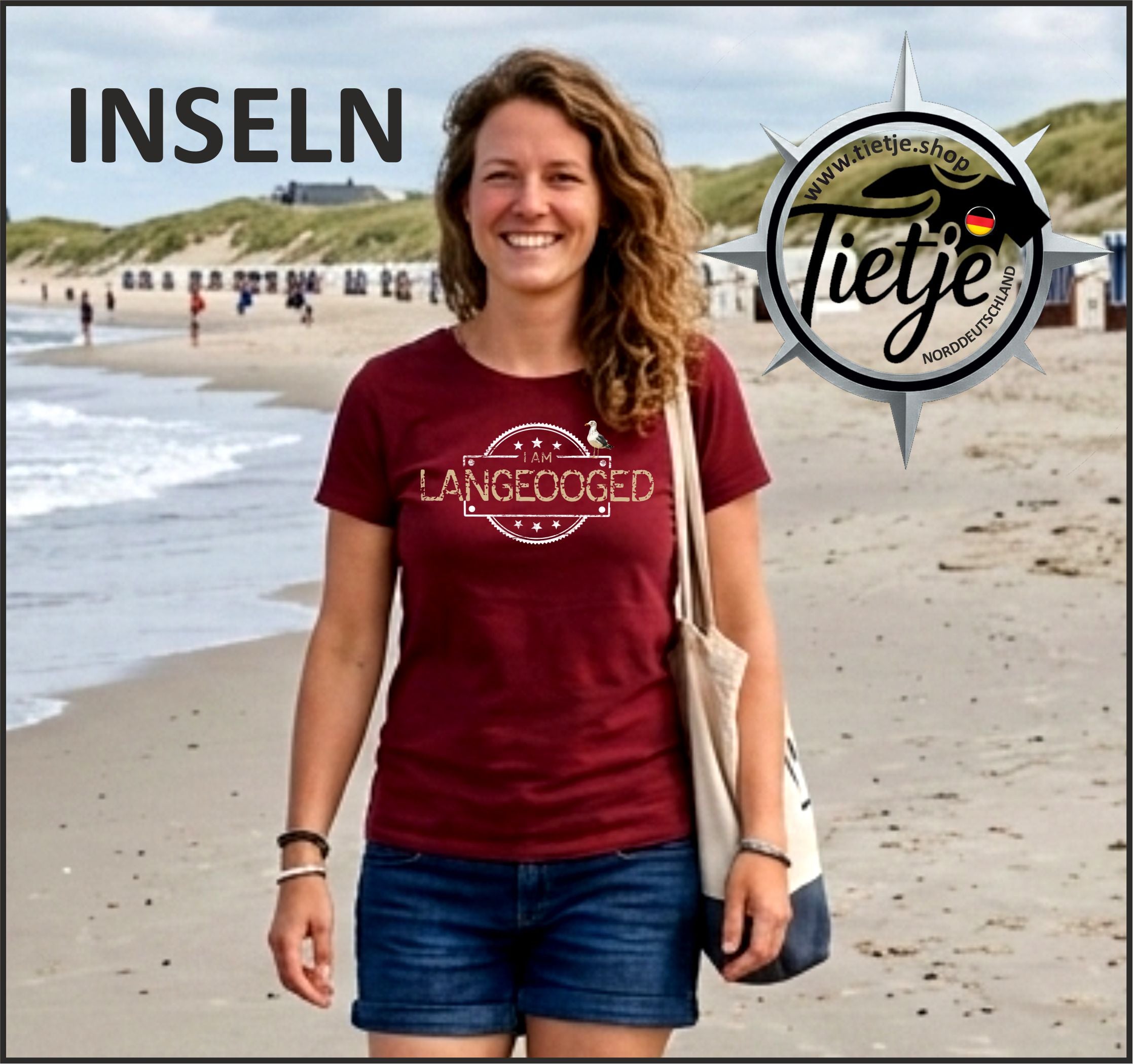 INSELN - LANGEOOGED  - Damen Premiumshirt